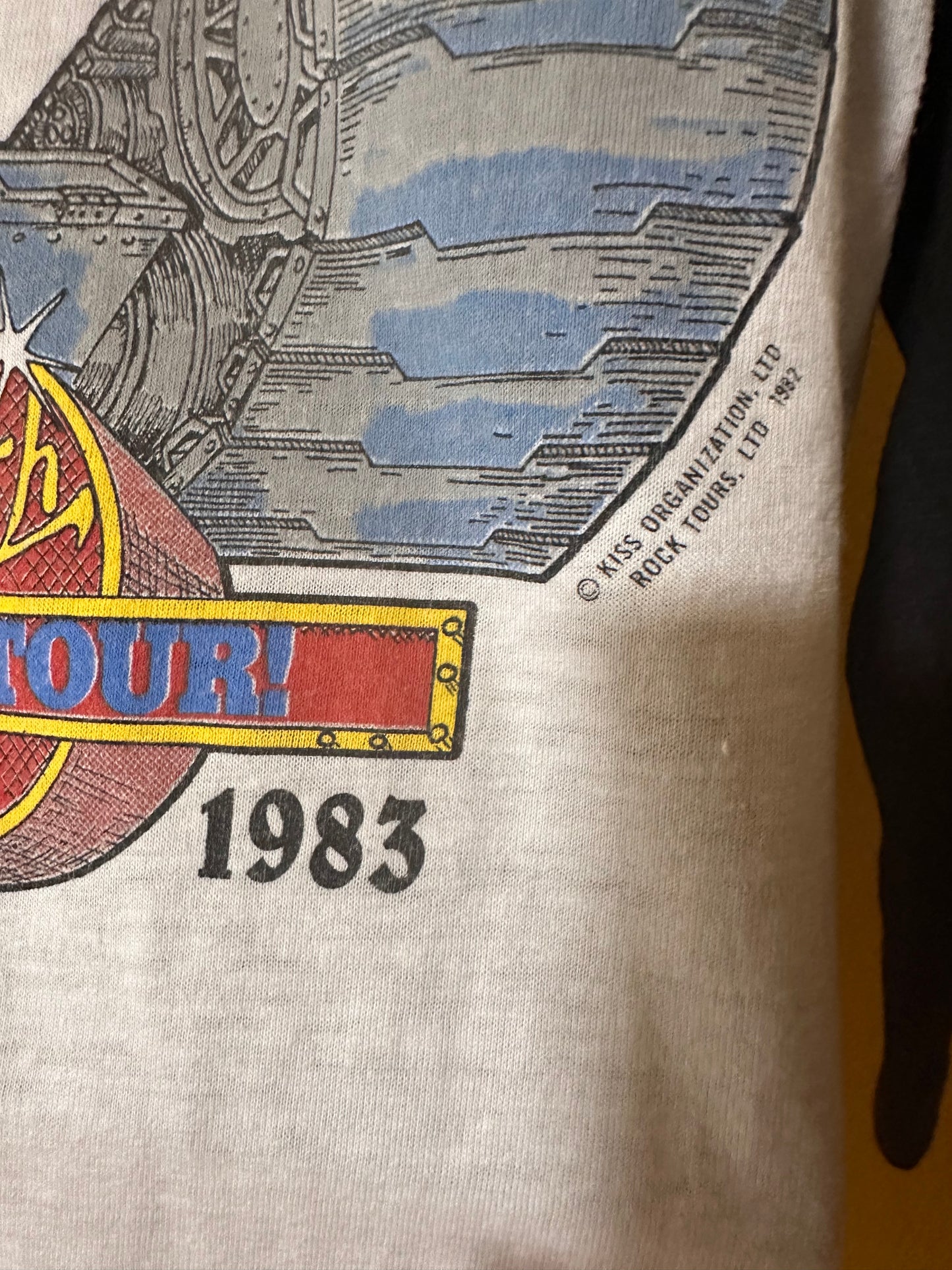 1982 KISS 10 year anniversary Tour Raglan L vintage
