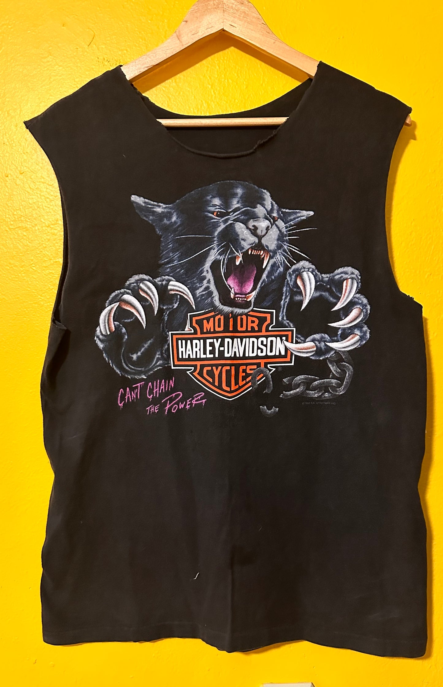 Vintage 1992 Harley Davidson Panther Tee Tank Top M