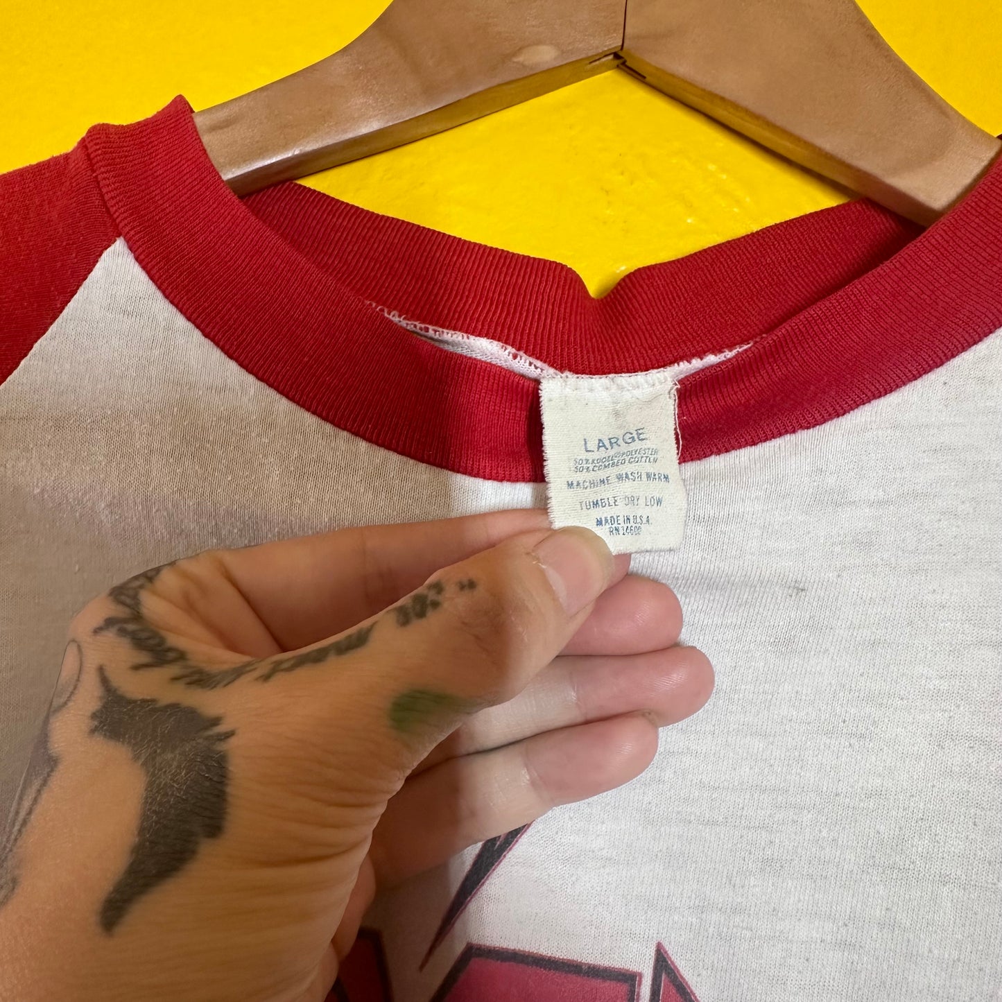 Vintage Raven Tour 1980s Raglan Single Stitch Heavy Metal Band Tee M
