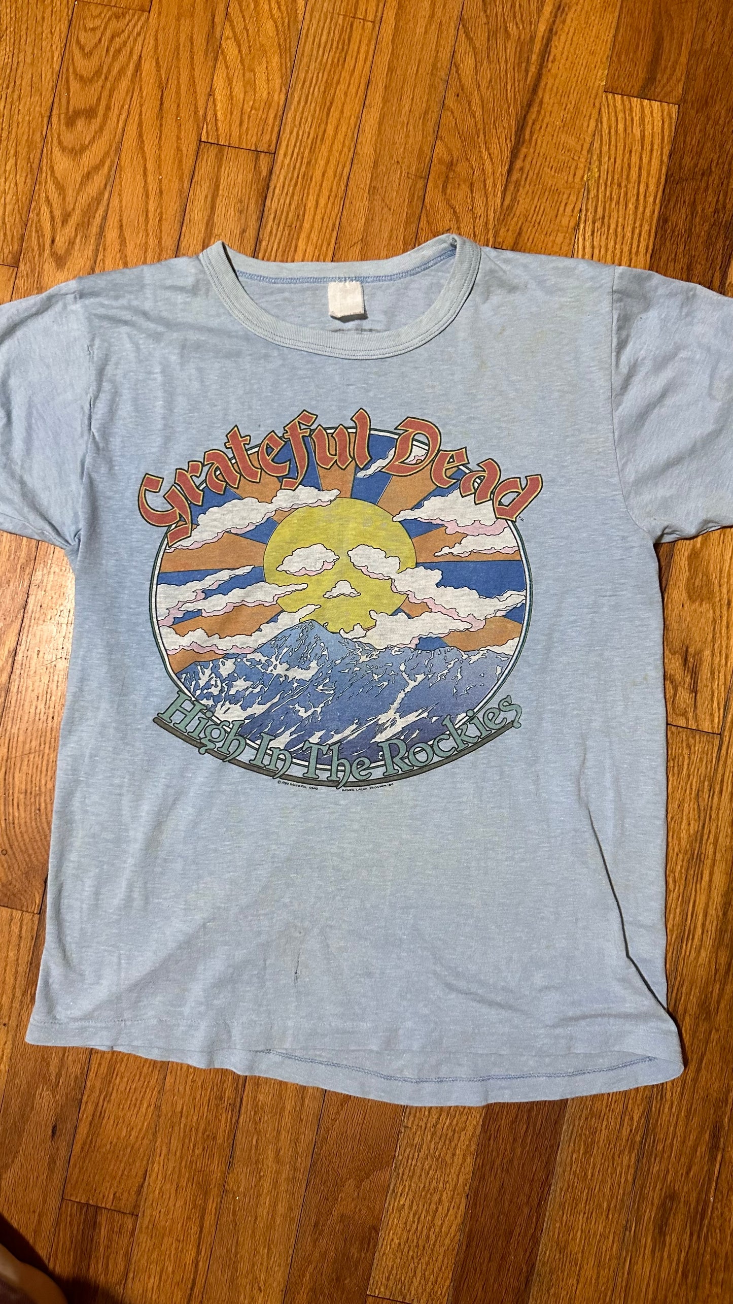 Vintage 1980 Grateful Dead Rolling Rocks Single Stitch Band Tee S