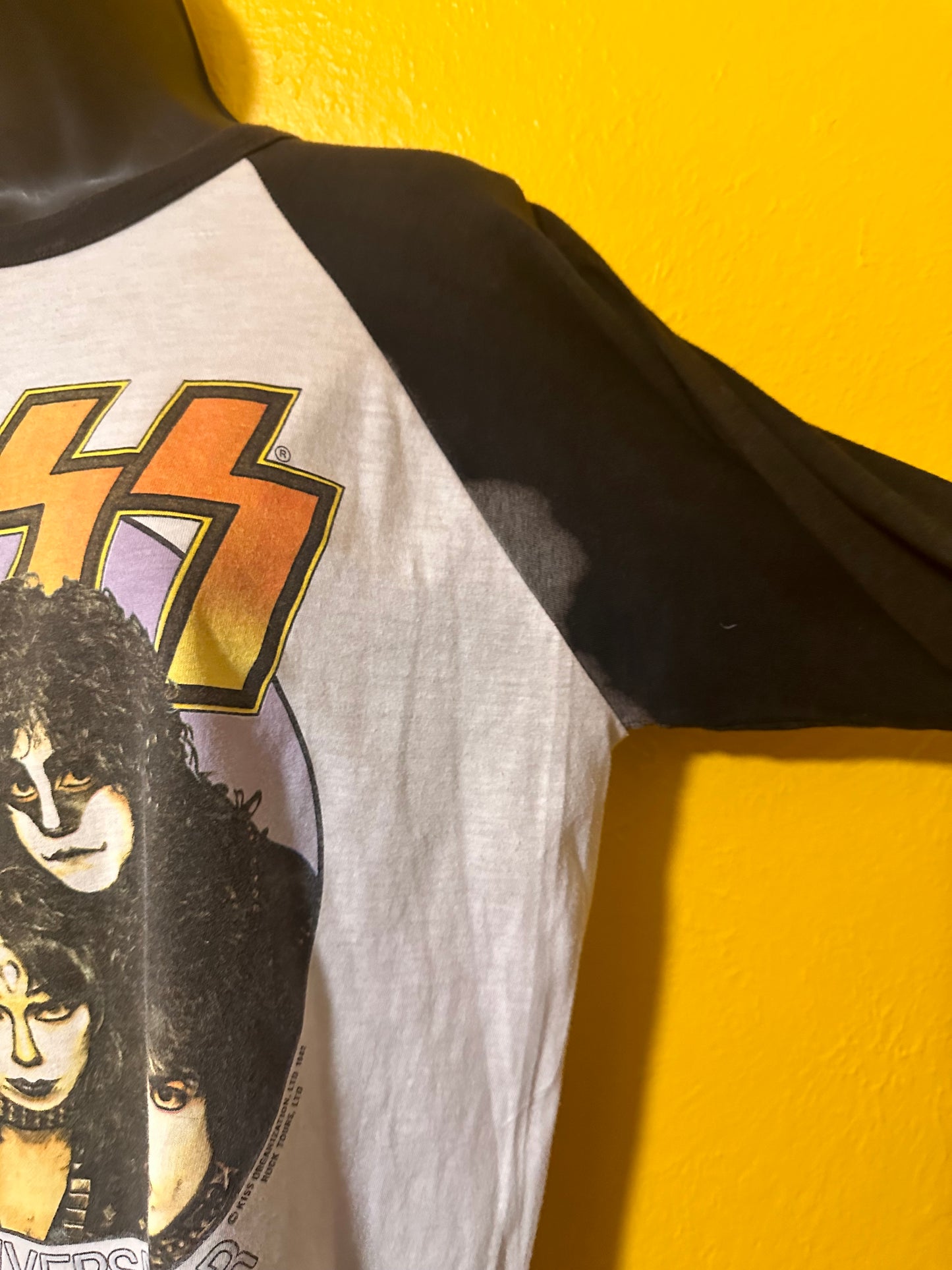 1982 KISS 10 year anniversary Tour Raglan L vintage