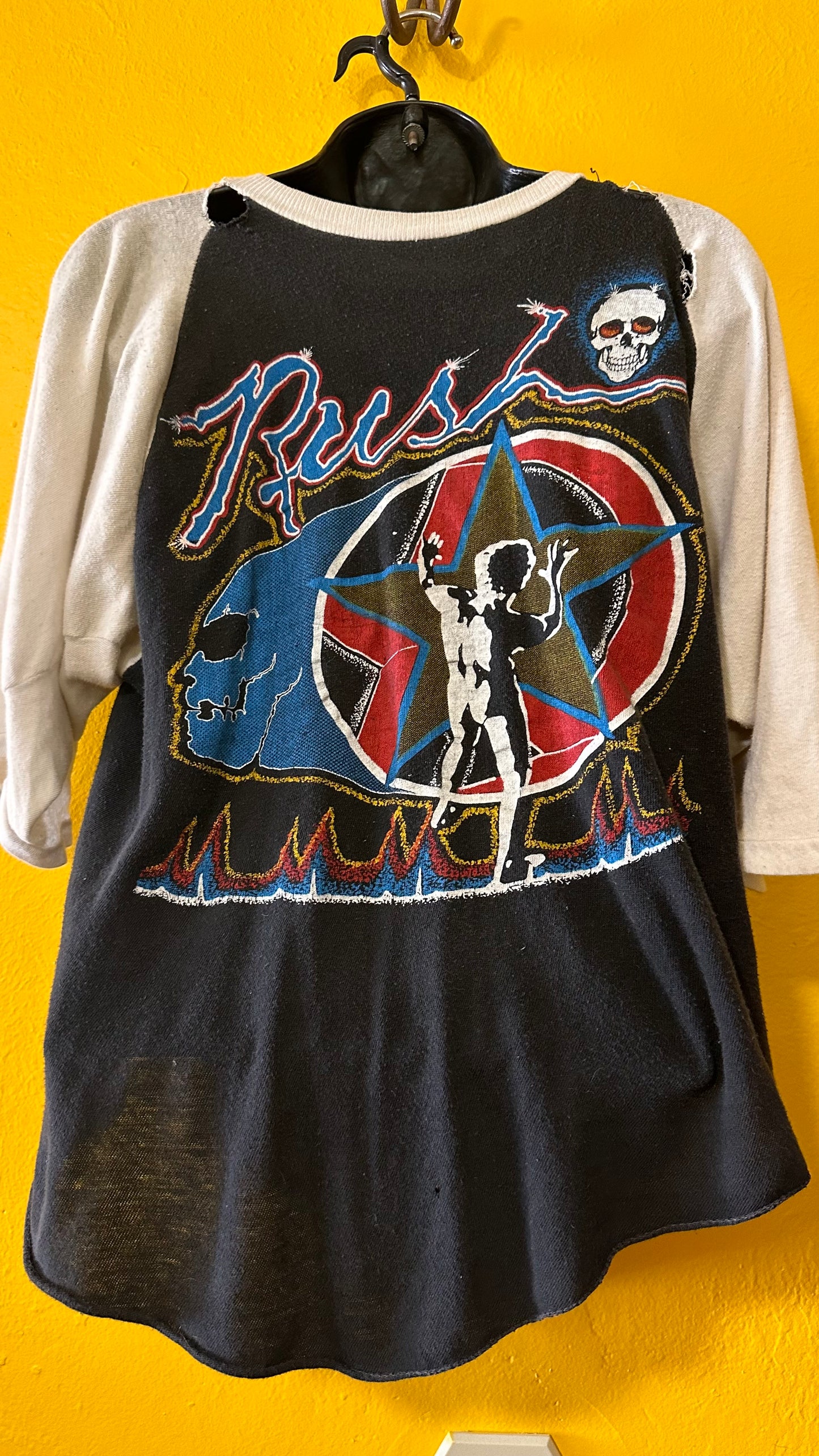 1983 Rush Signals Parking Lot Boot Raglan Sz L Boxy