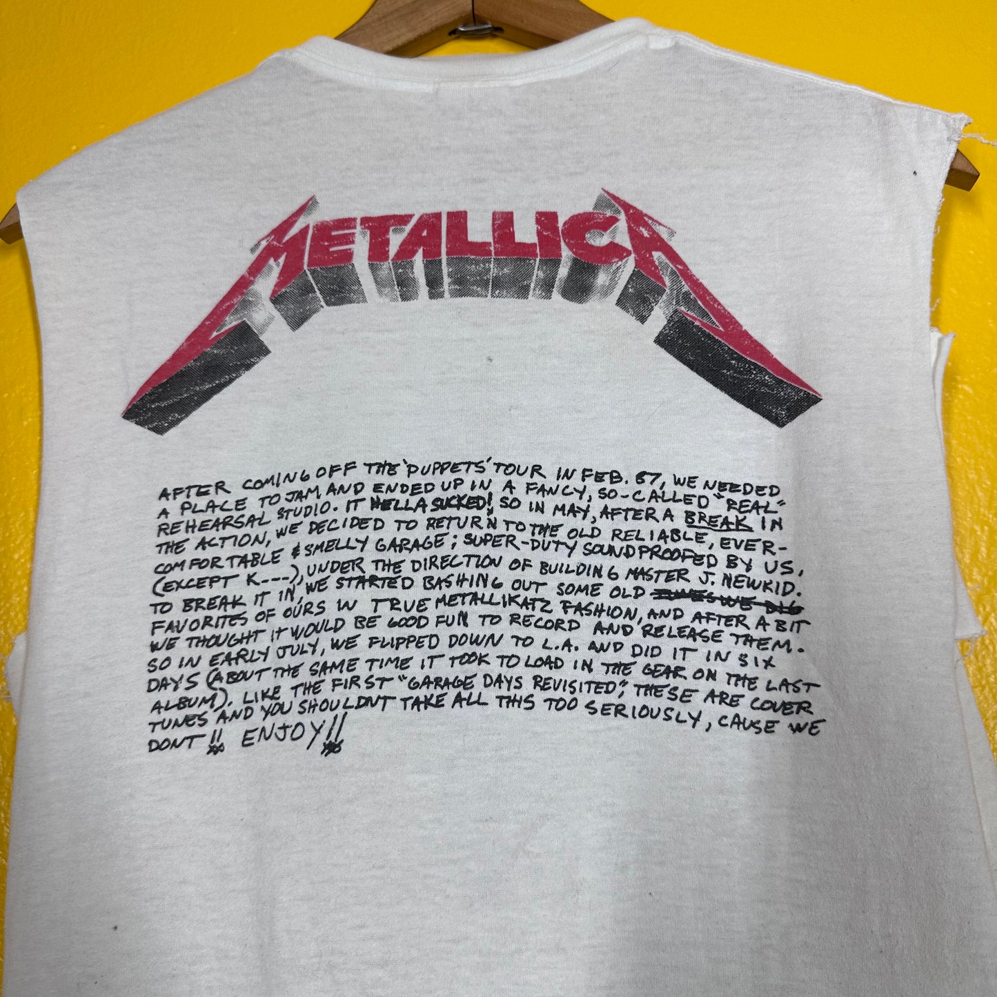 VTG Metallica Pushead Graphic 1987 Crash Course Single Stitch Tee Shirt