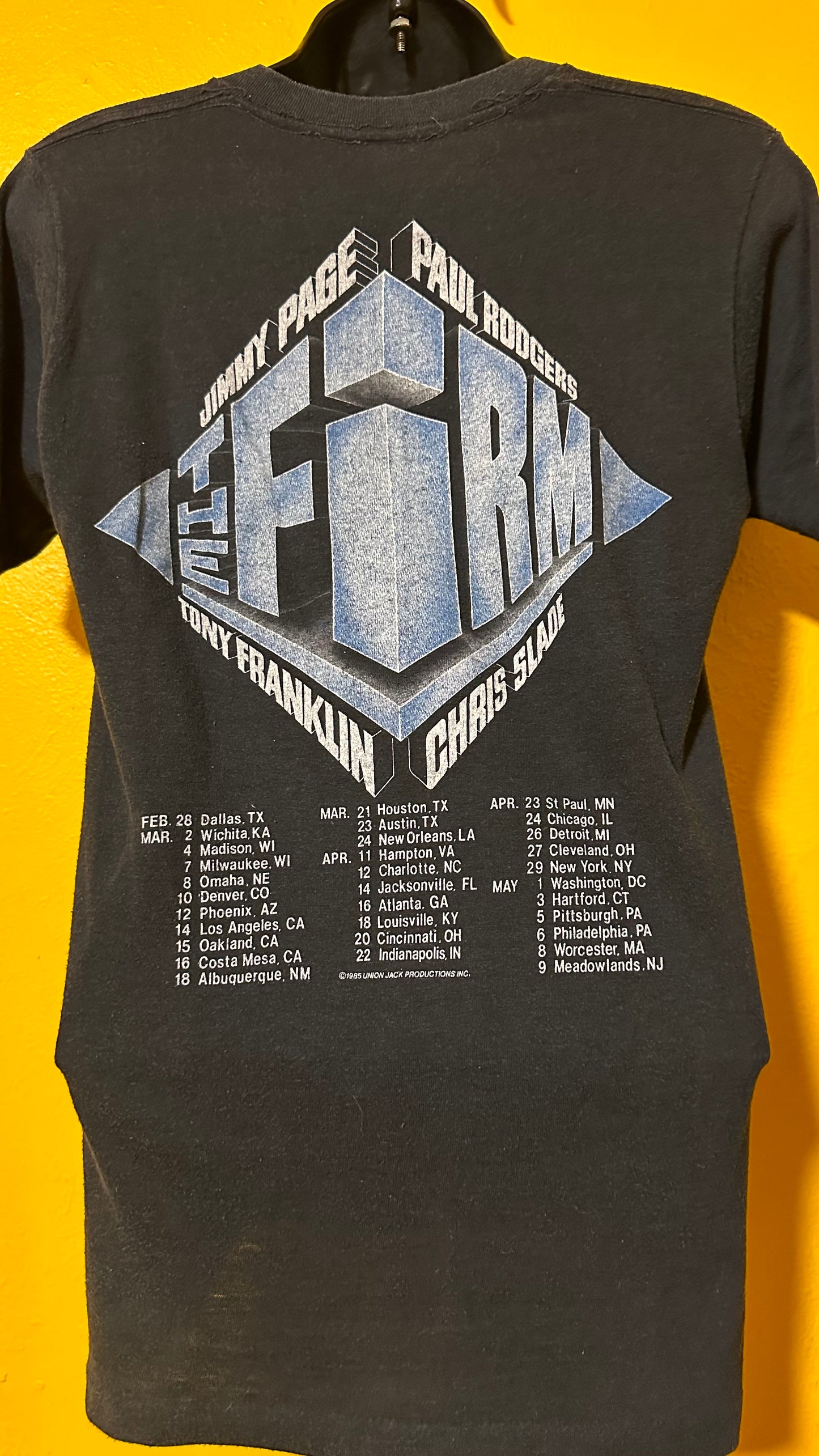 1985 Jimmy Page The Firm Tour Tee M