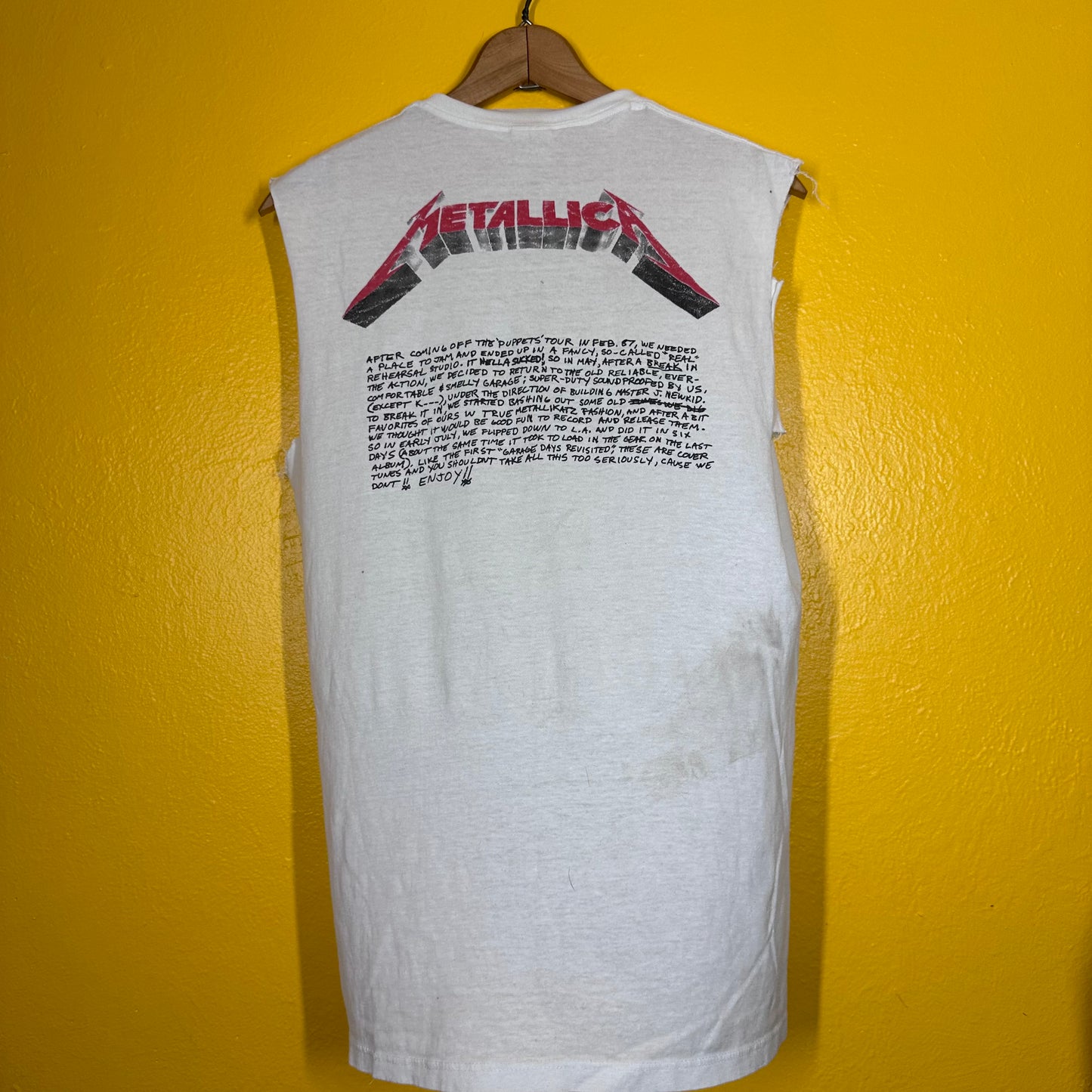 VTG Metallica Pushead Graphic 1987 Crash Course Single Stitch Tee Shirt