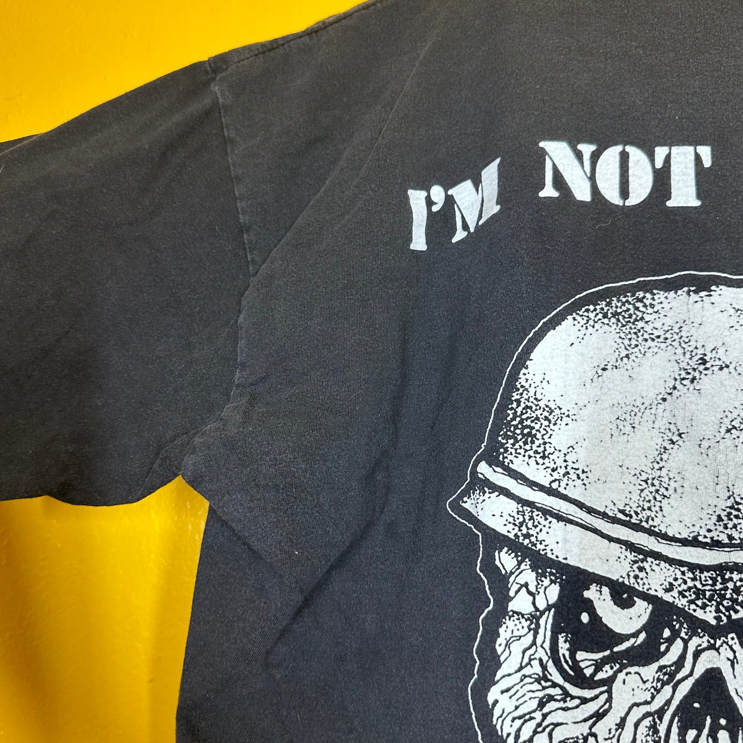 Vintage 1990s S.O.D Pushead Single Stitch I’m not Racist Tee Sz L Backhit