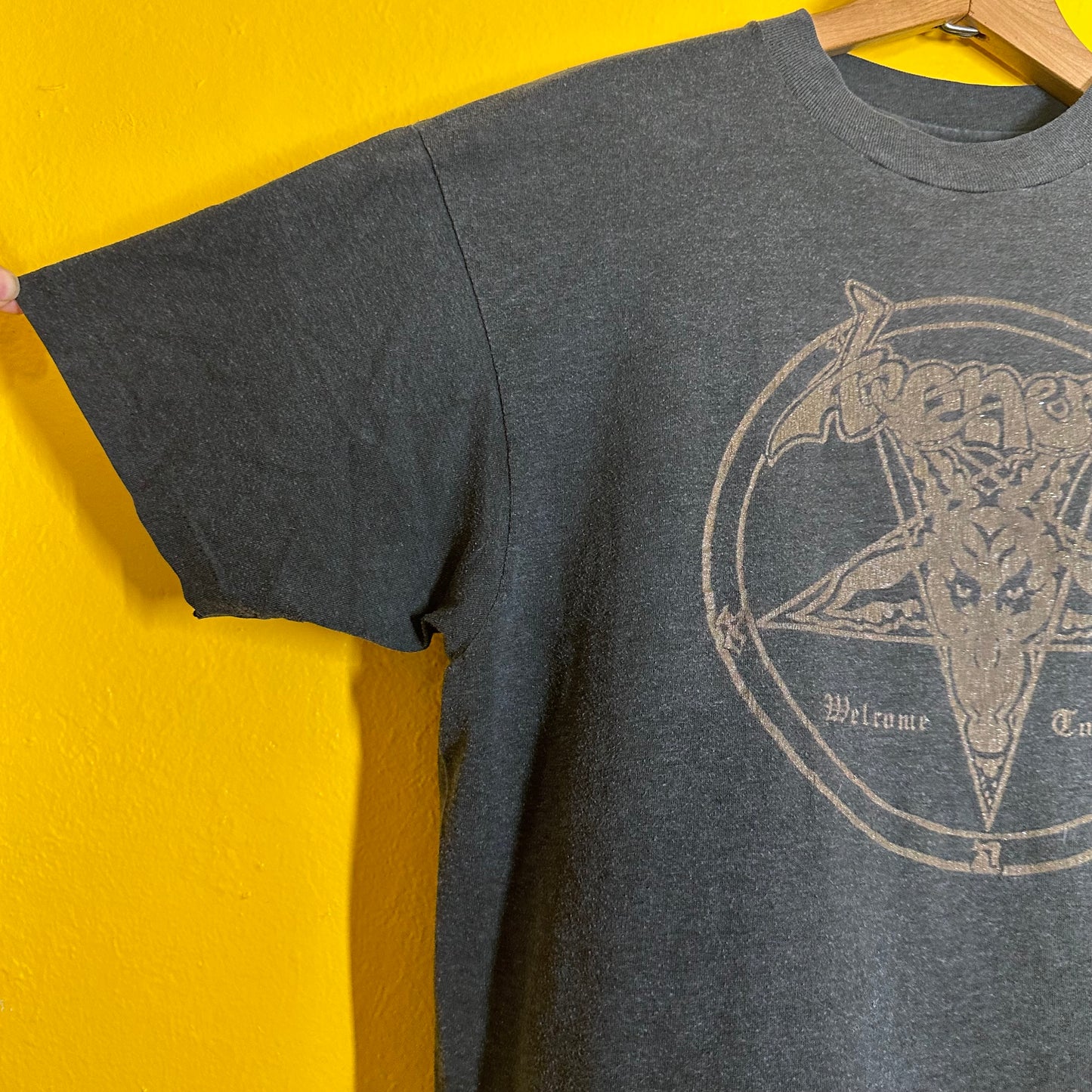Authentic 1980s Single Stitch Venom Tee Pentagram Sz M Welcome to Hell Authentic