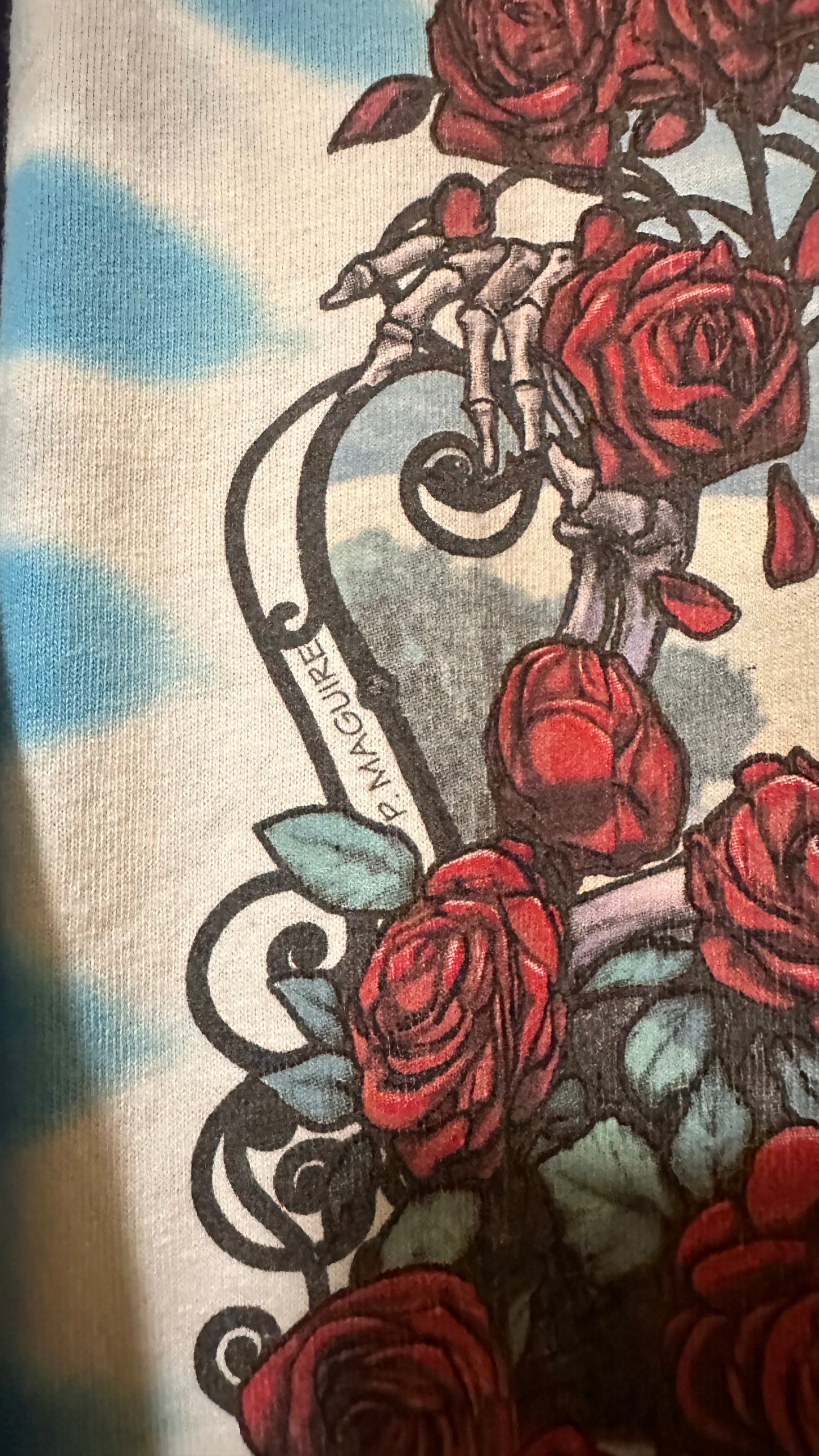 Vintage 2000s Reprint of 1995 Grateful Dead Tee Liquid Blue XL