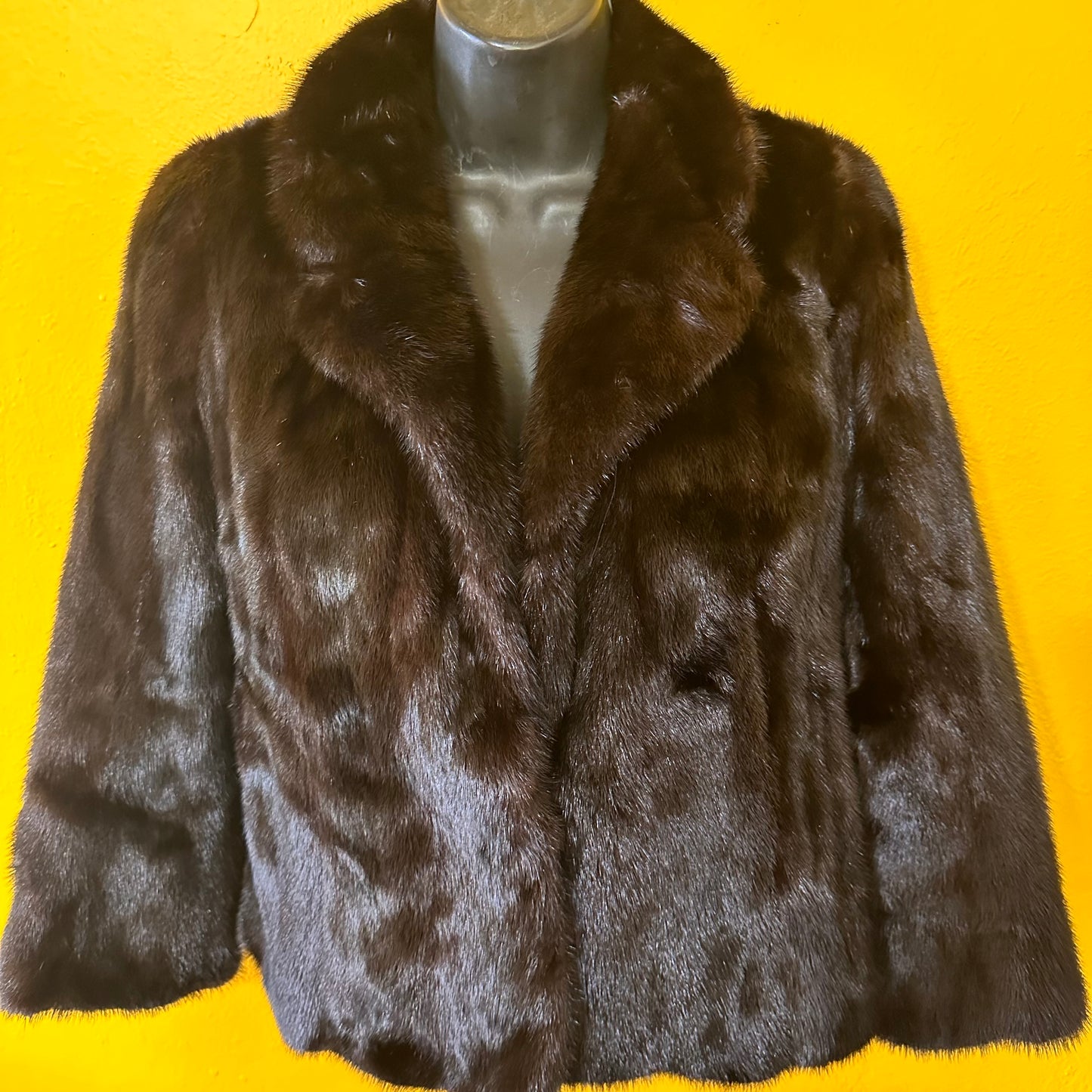 Vintage 1960s Mink Cropped Dress Jacket S