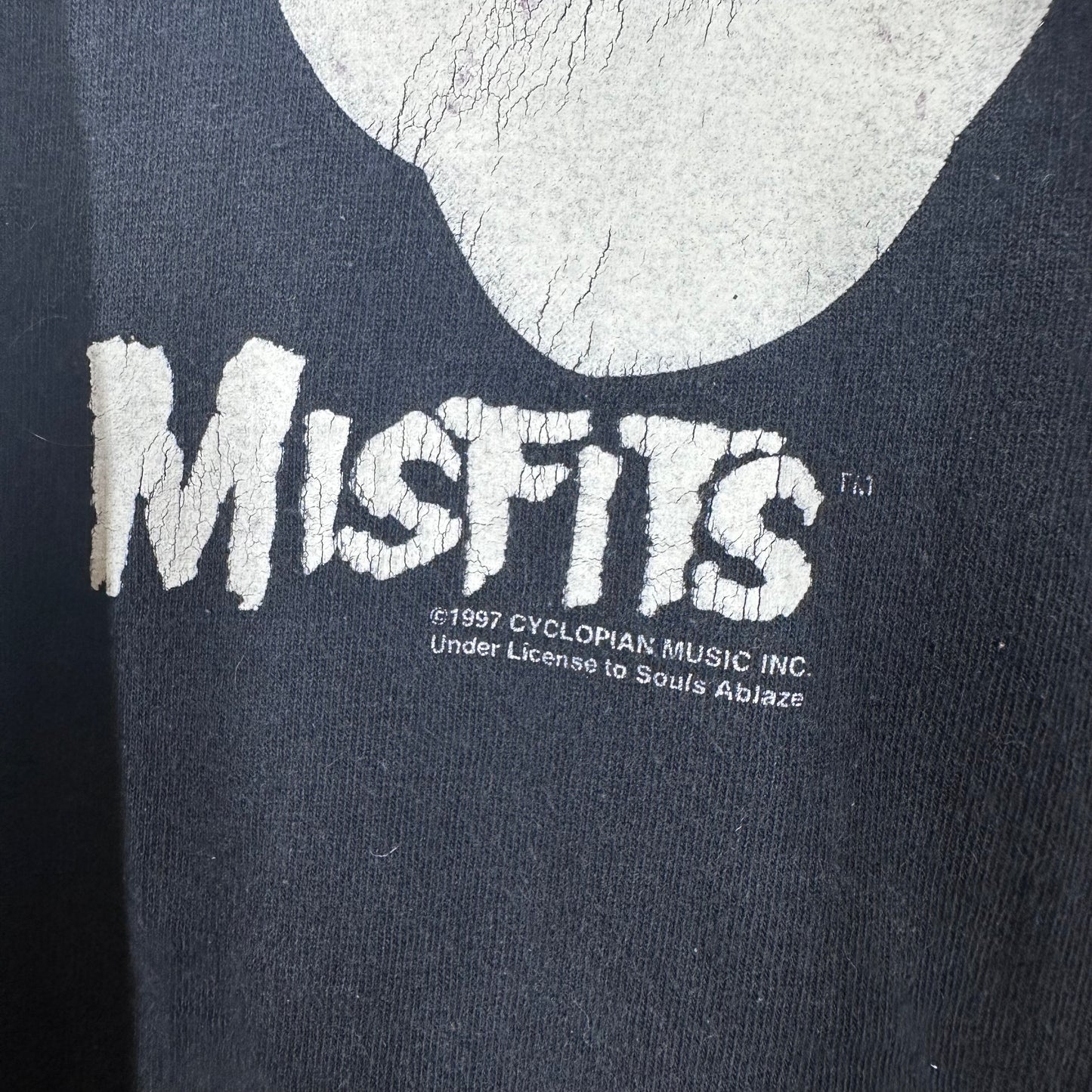 Vintage Misfits Bones Longsleeve Glow in the Dark Sz L