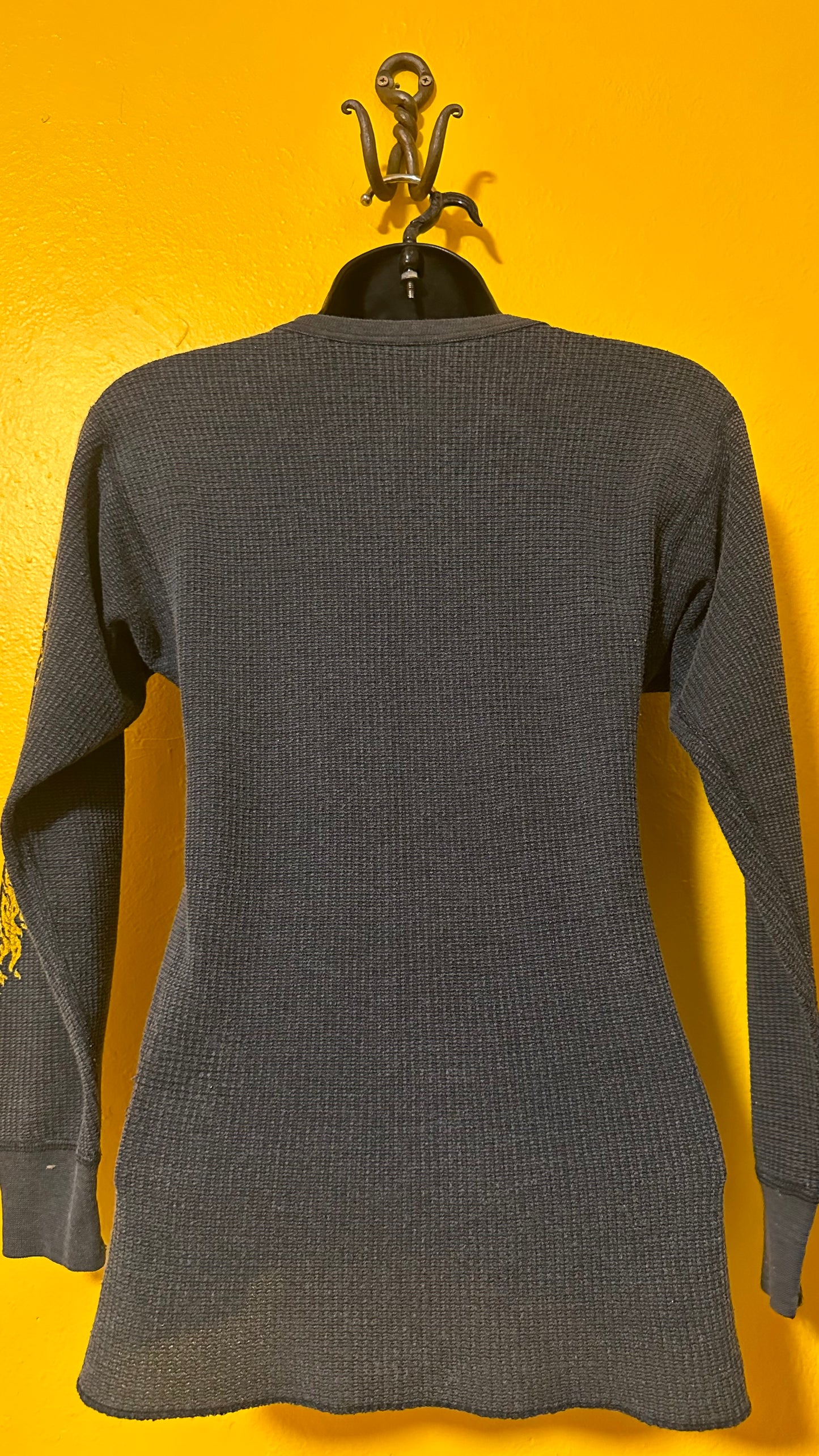 Vintage 1980s Milwaukee Thunder Engine Waffle Knit with Sleeve Hits S