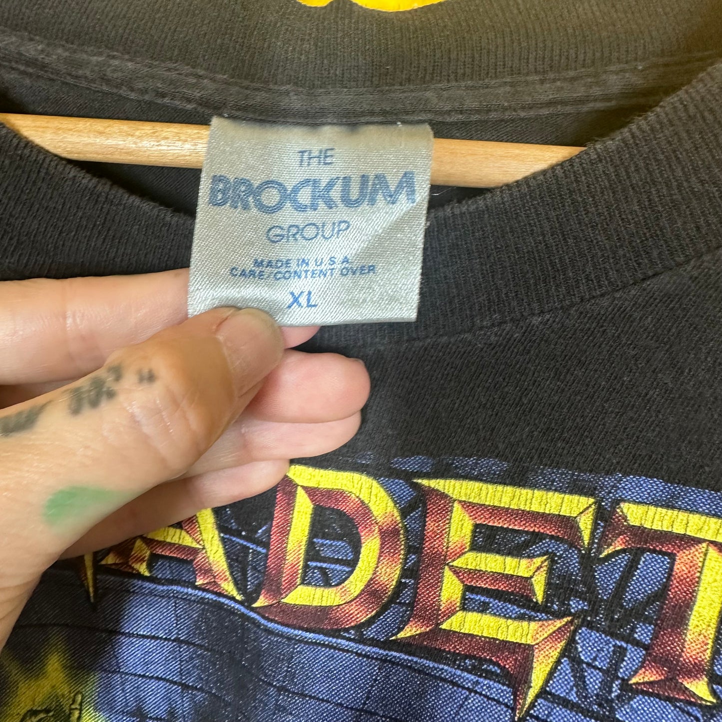 Vintage 1990 Megadeath World Tour Tee Licensed to Brockum Sz XL