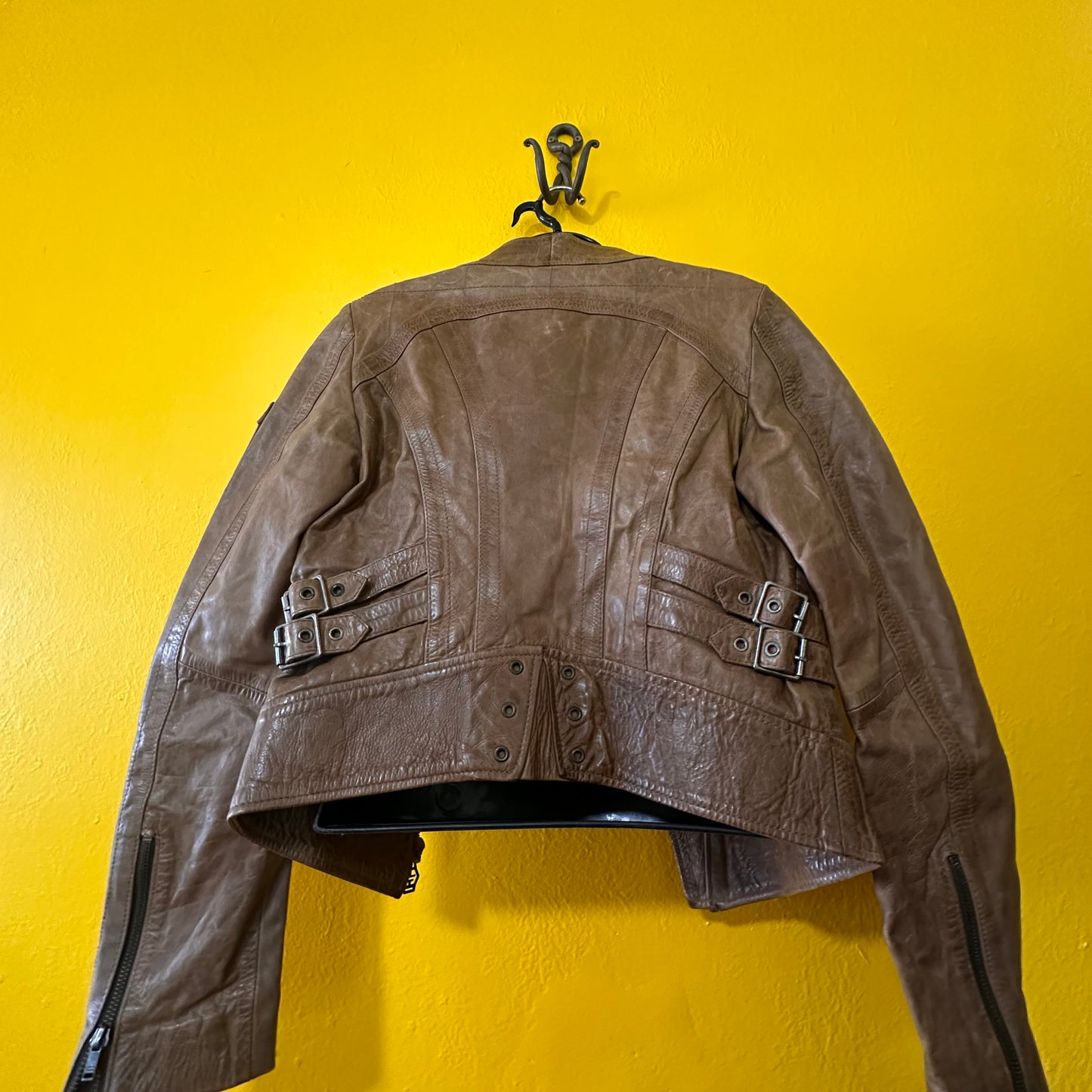 Y2K Diesel Leather Biker Jacket Sz S