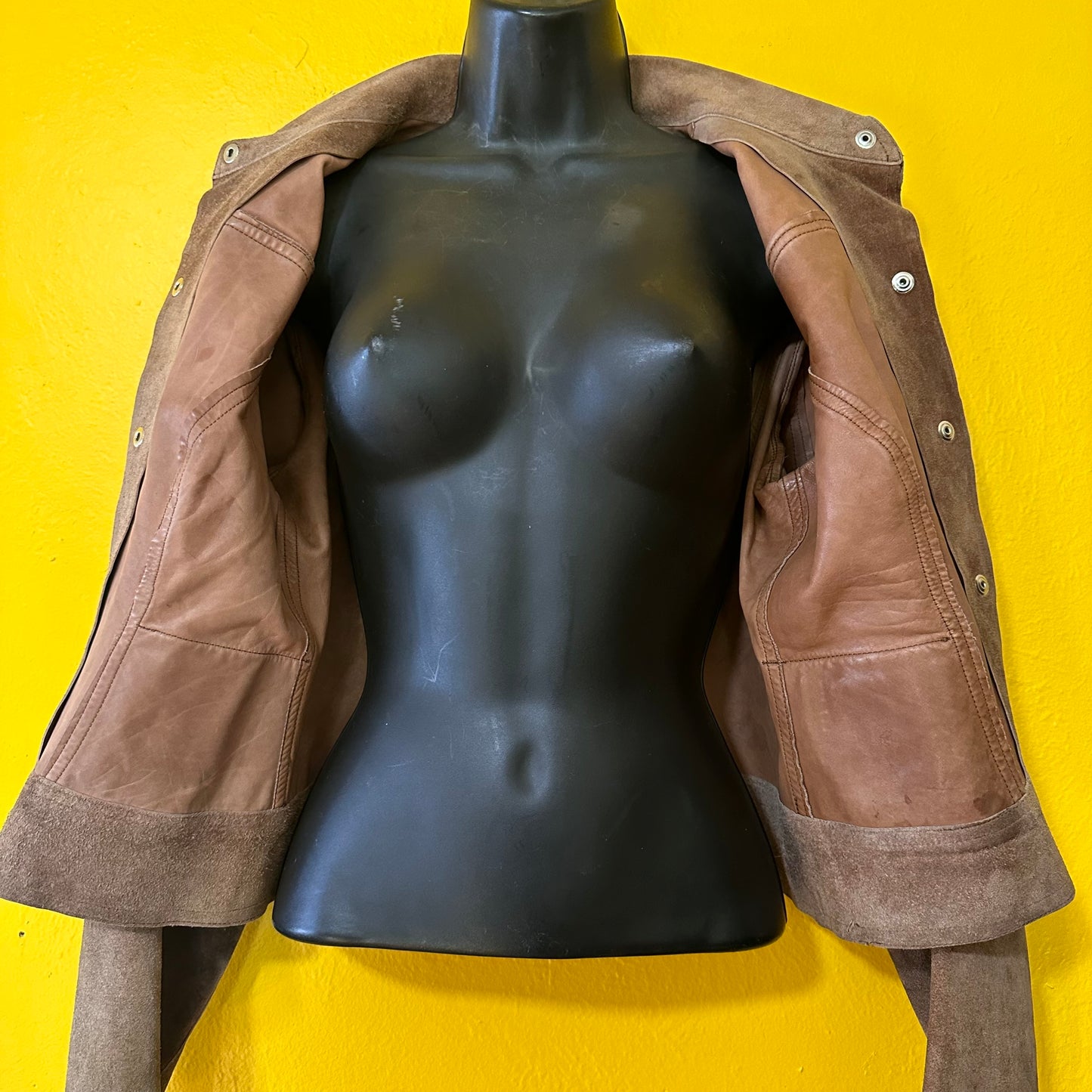 1970s Lambskin Leather Cropped Jacket S M