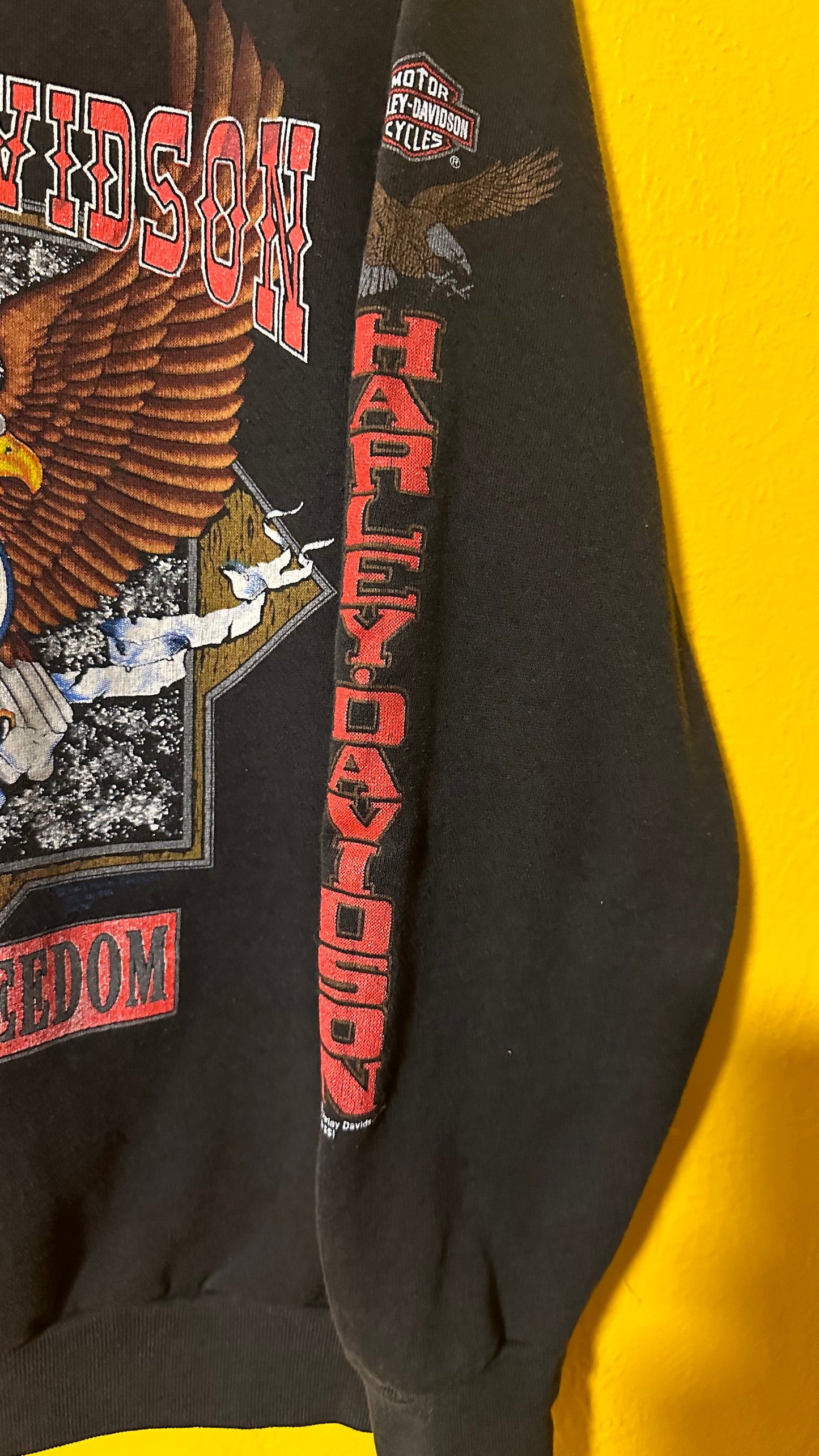 Vintage 1991 Harley Davidson Crewneck Sleeve Hit L