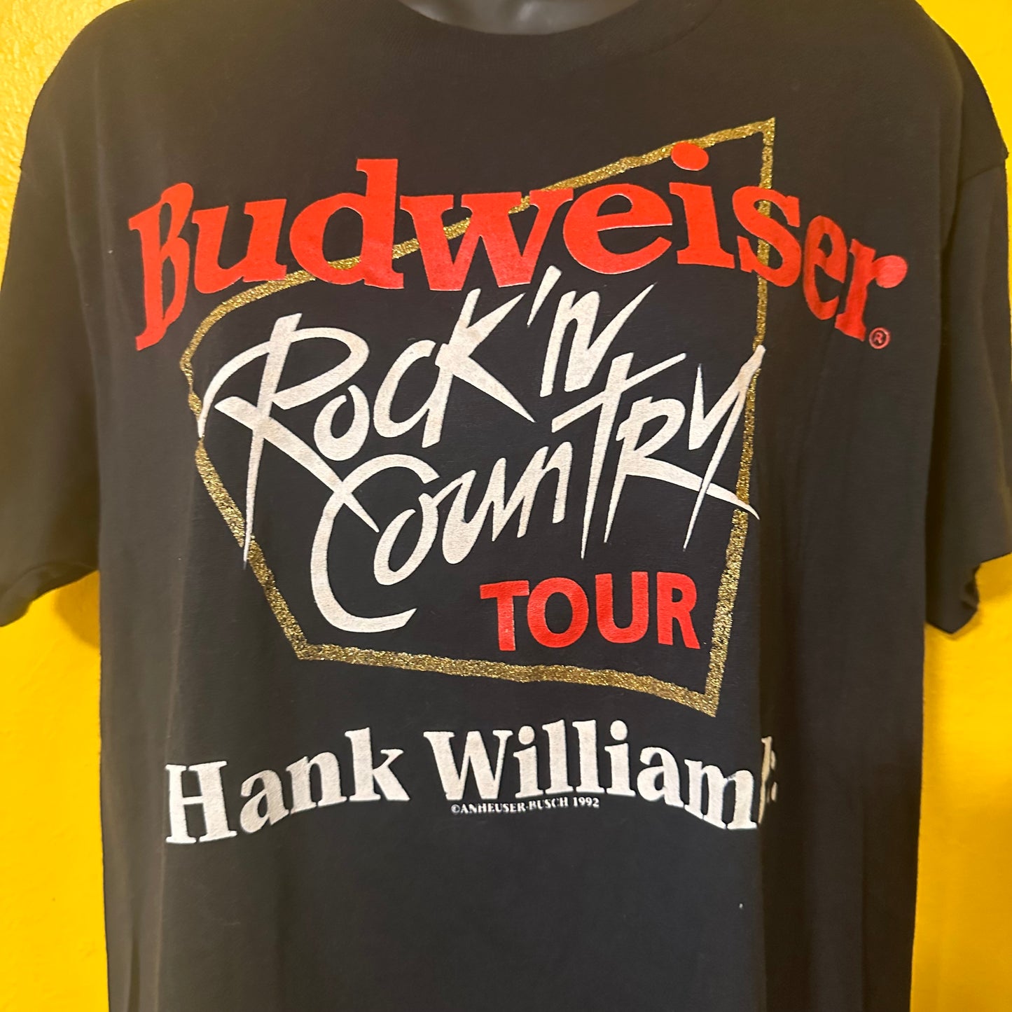 1992 Budweiser / Hank Williams Jr Tour Tee L