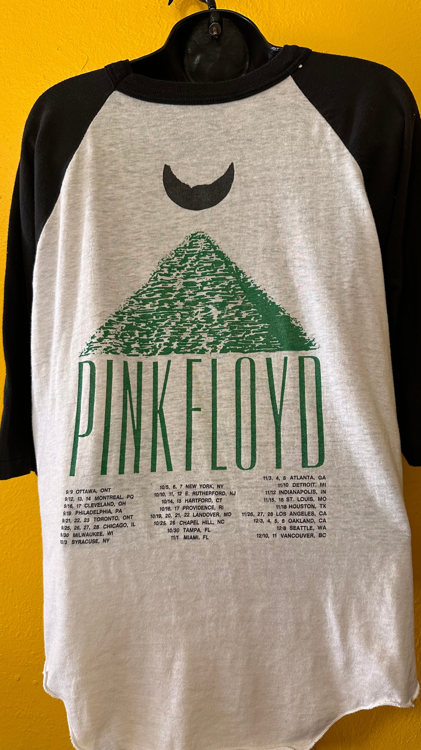 1987 Pink Floyd Vintage Single Stitch Raglan M