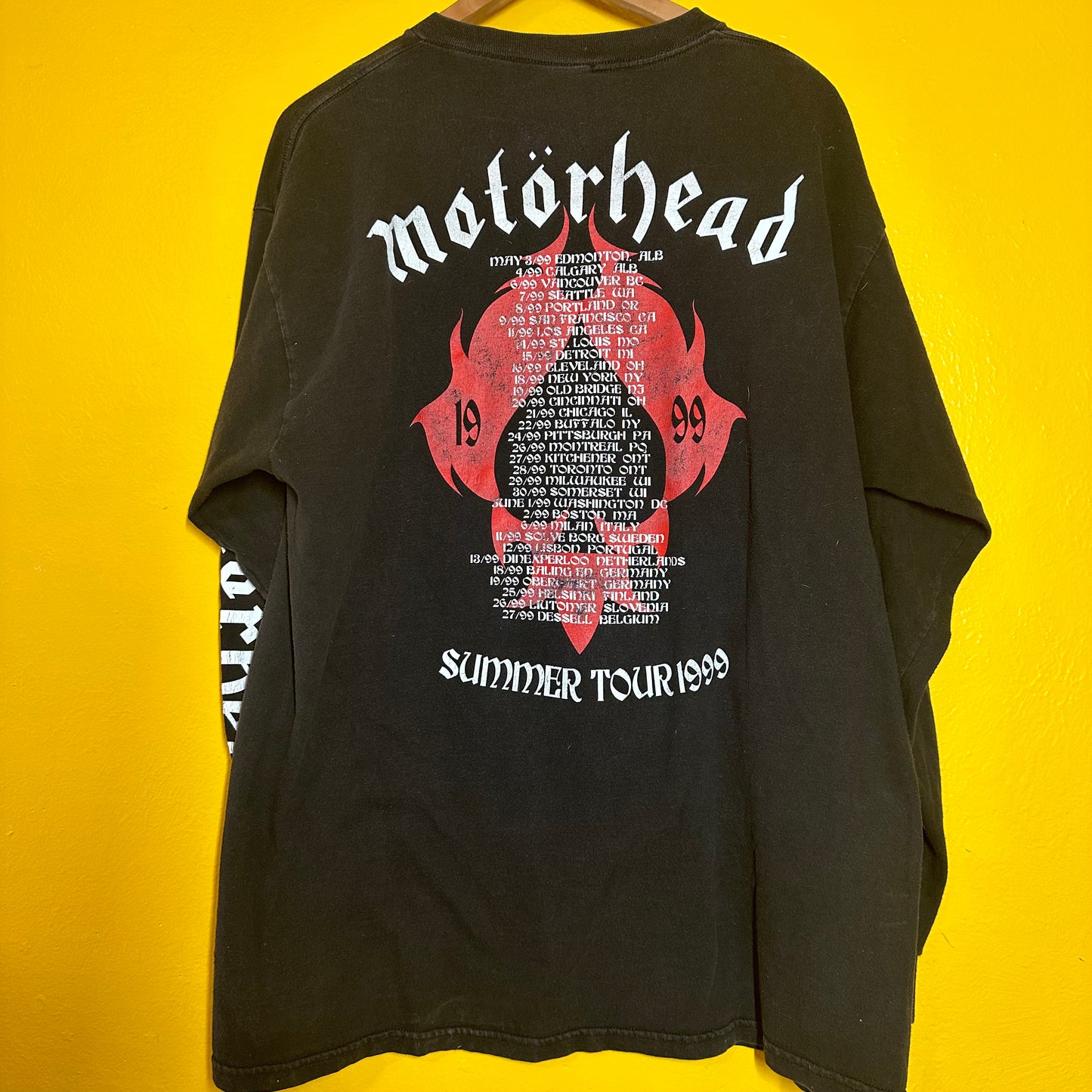 Vintage 1999 Motörhead US Tour Long Sleeve Sz XL