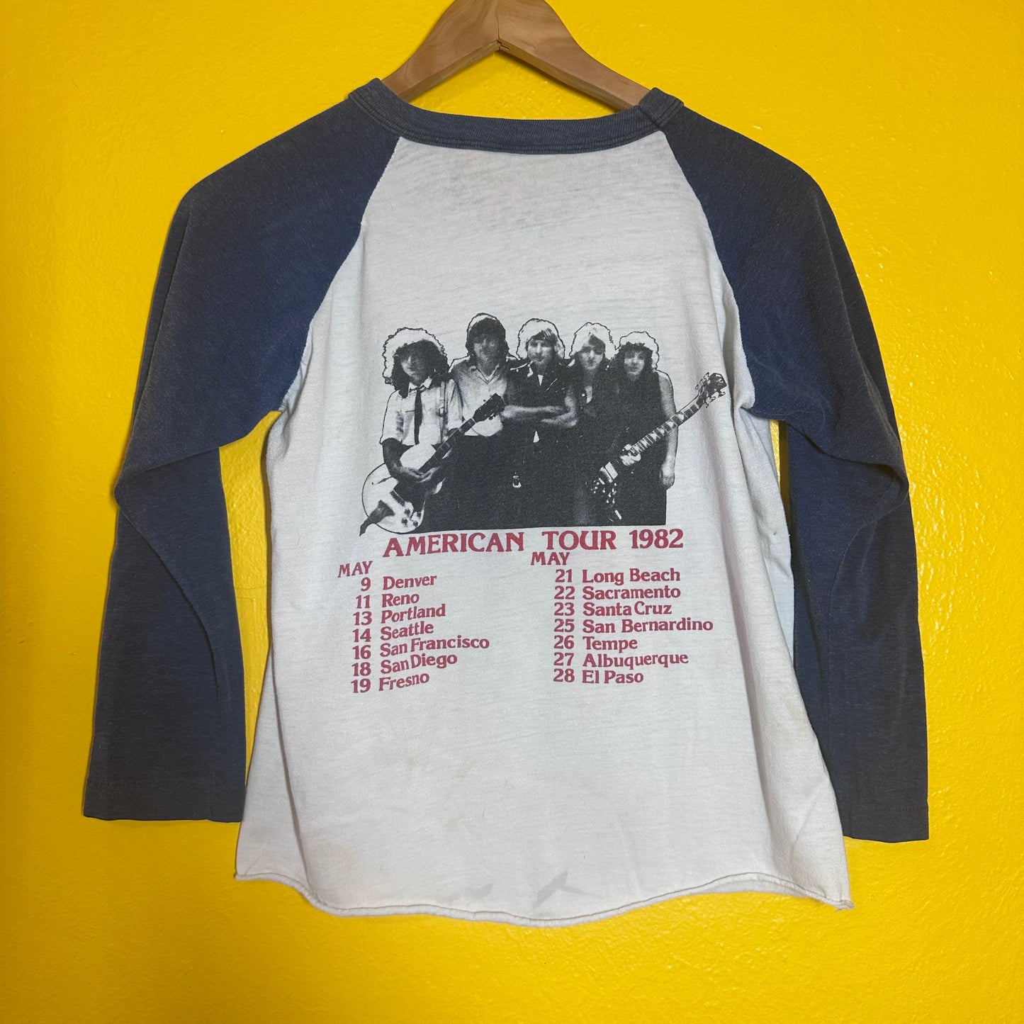 Vintage 1982 UFO American Tour Raglan Single Stitch Heavy Metal Tee M