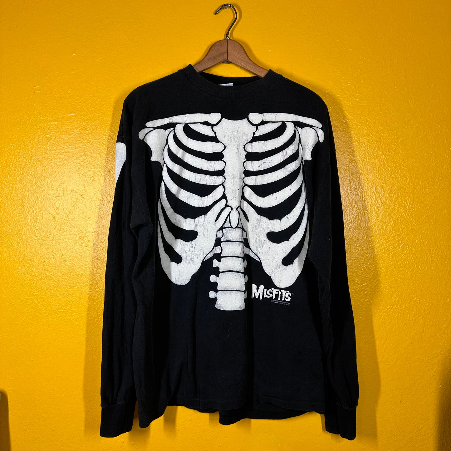 Vintage Misfits Bones Longsleeve Glow in the Dark Sz L