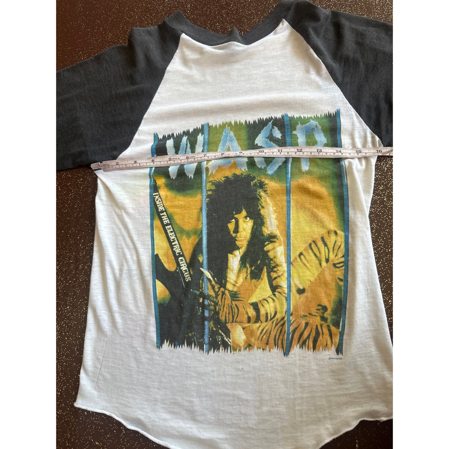 1986 RARE WASP PAPER THIN RAGLAN TEE VINTAGE VTG