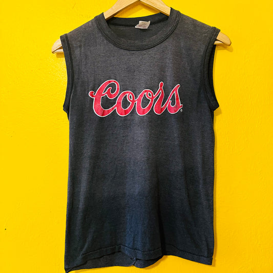 Vintage 1980s Coors Single Stitch Beer Tank Top Sz M