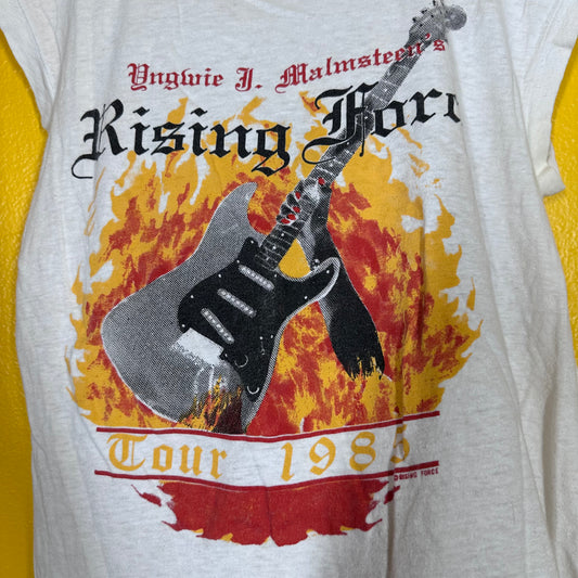 Vintage 1983 Rising Force Day on the Green Single Stitch Cut off Tour Tee M