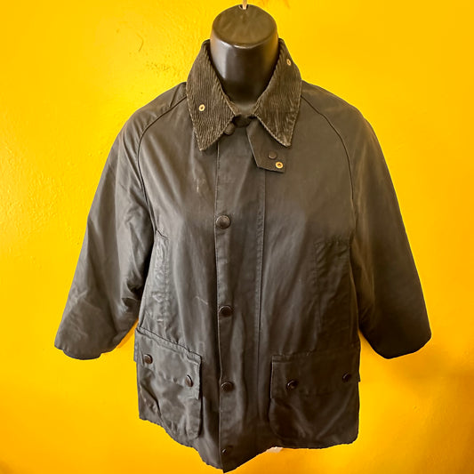 Youth Large Barbour Waxed Chore Jacket Coat