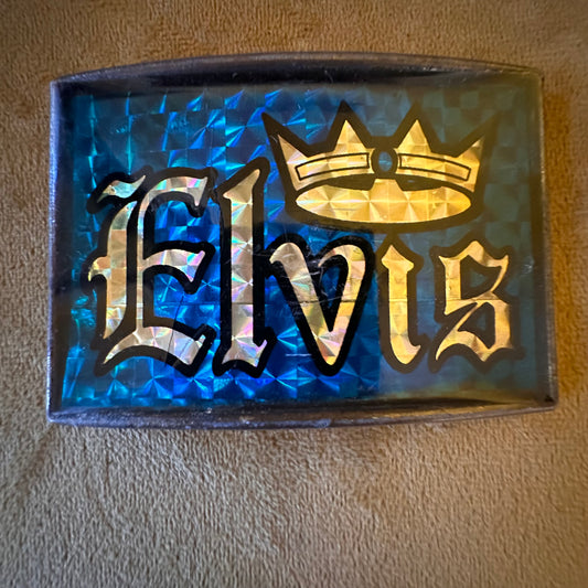 Vintage RARE Prismatic Elvis Belt buckle