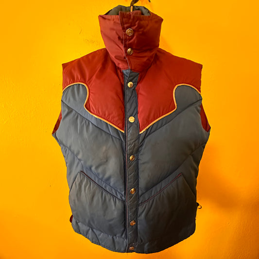 Vintage 1970s Western Puffer Vest M