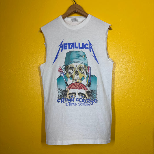 VTG Metallica Pushead Graphic 1987 Crash Course Single Stitch Tee Shirt