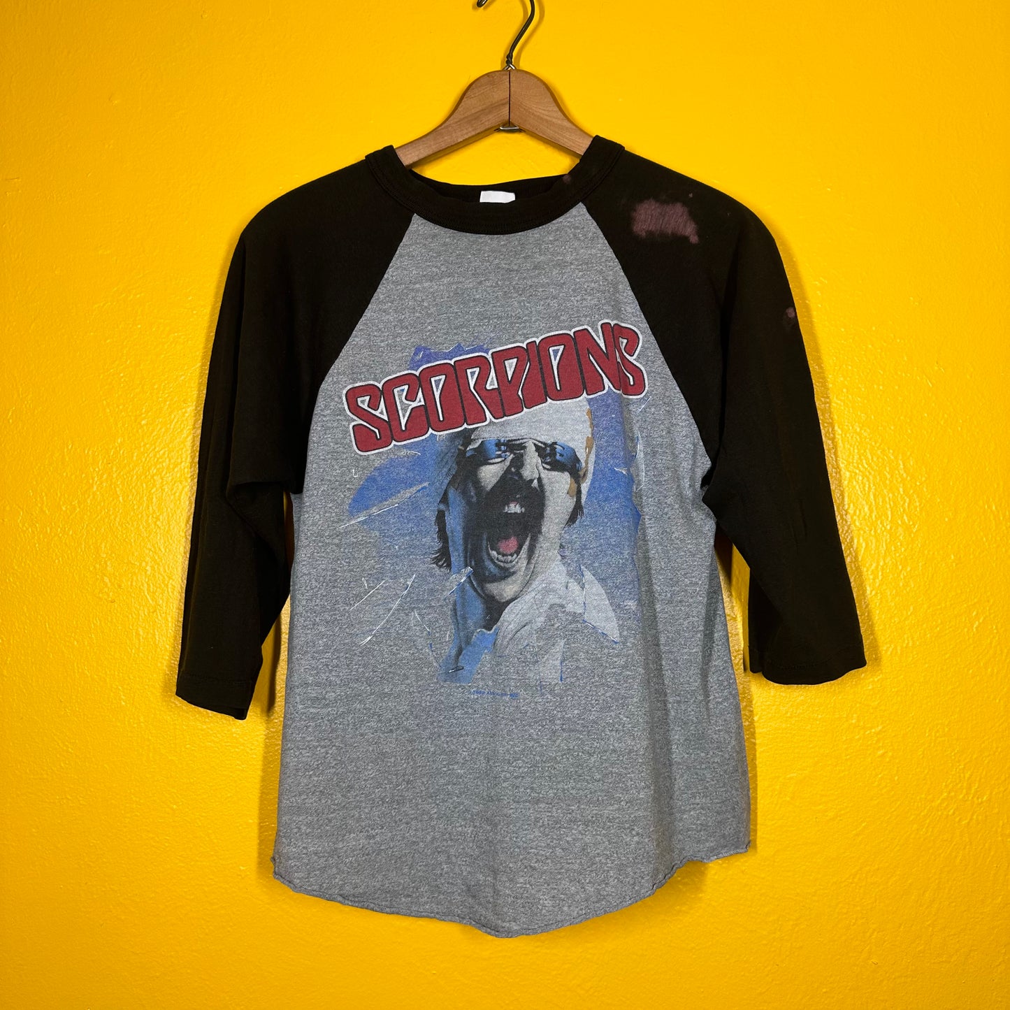 VTG Scorpions 1982 Raglan Double Sided Single Stitch Metal Tee Shirt