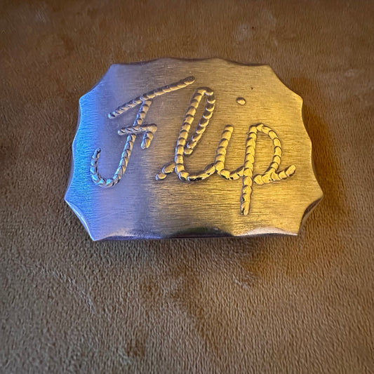 Vintage Flip Skateboards Belt Buckle 1990s