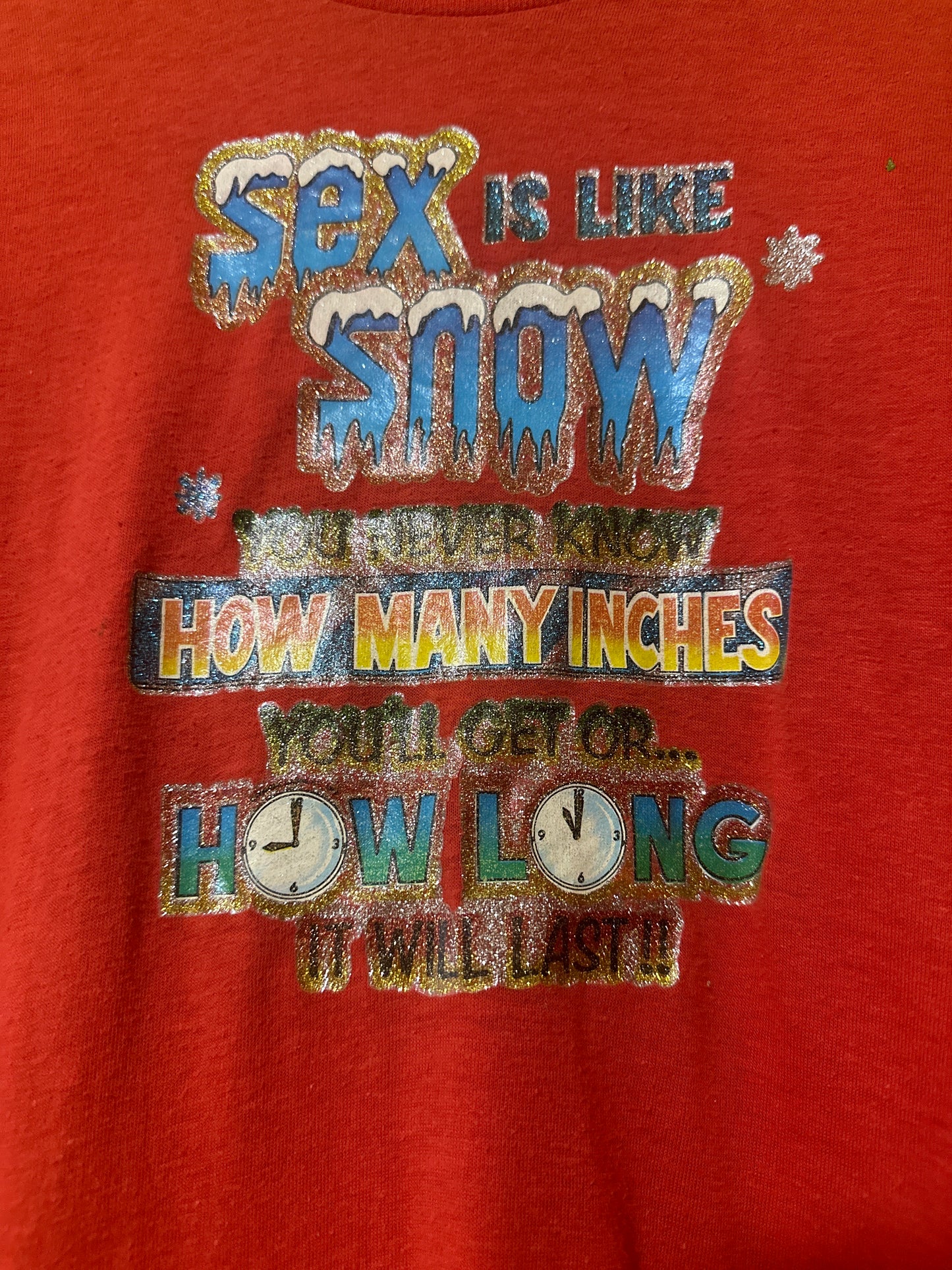 Sex is like Snow Vintage Single Stitch tee M