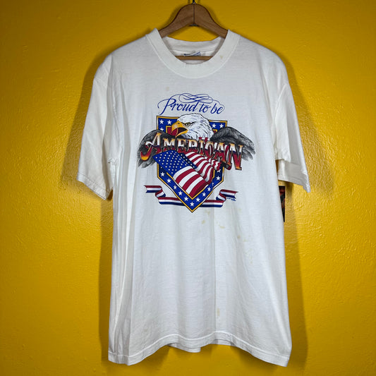 Vintage Proud to be an American Tee Sz L