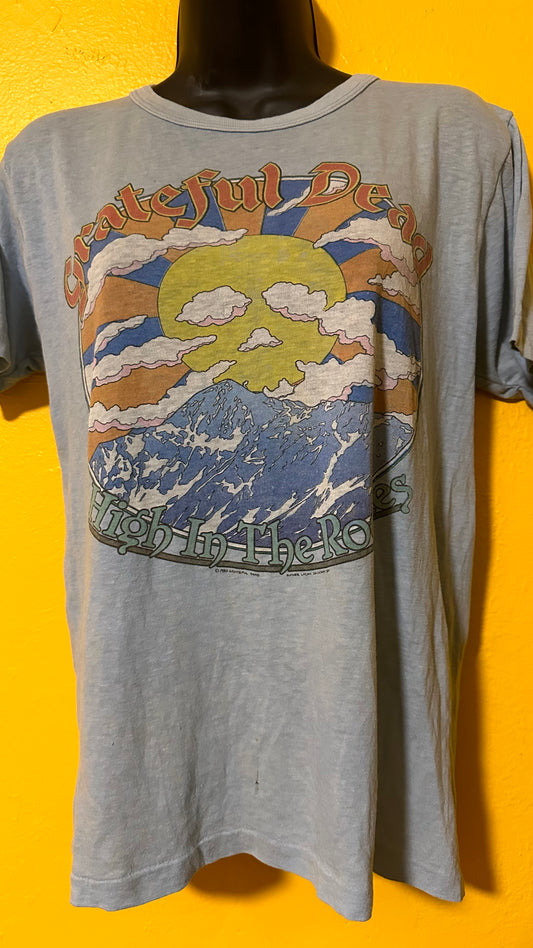 Vintage 1980 Grateful Dead Rolling Rocks Single Stitch Band Tee S