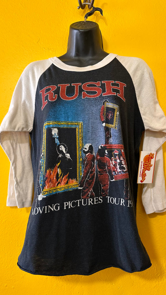 1981 Vintage Rush Moving Pictures Tour Raglan M