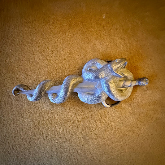 Vintage Snake and Dagger 1990s Belt Buckle