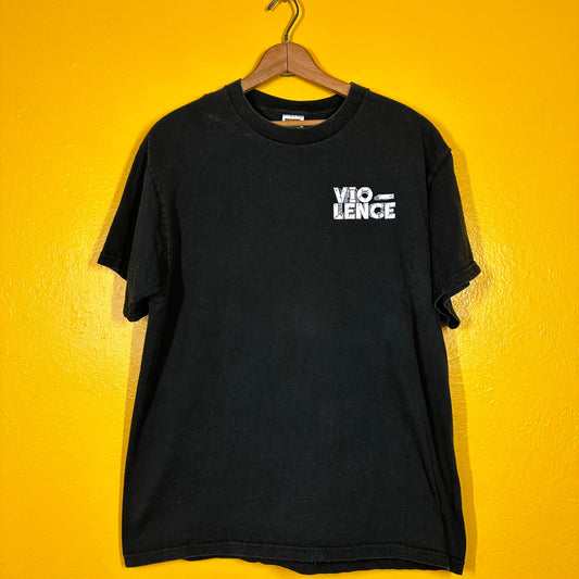 Vtg Vio-Lence Band Tee Sz L  Double Sided Y2k Metal T