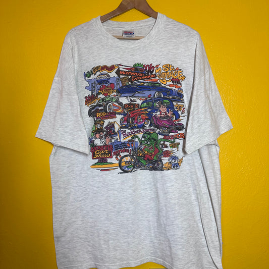 Vintage 1996 Ratfink Rod and Customs Hot Tod Tee Sz XXL