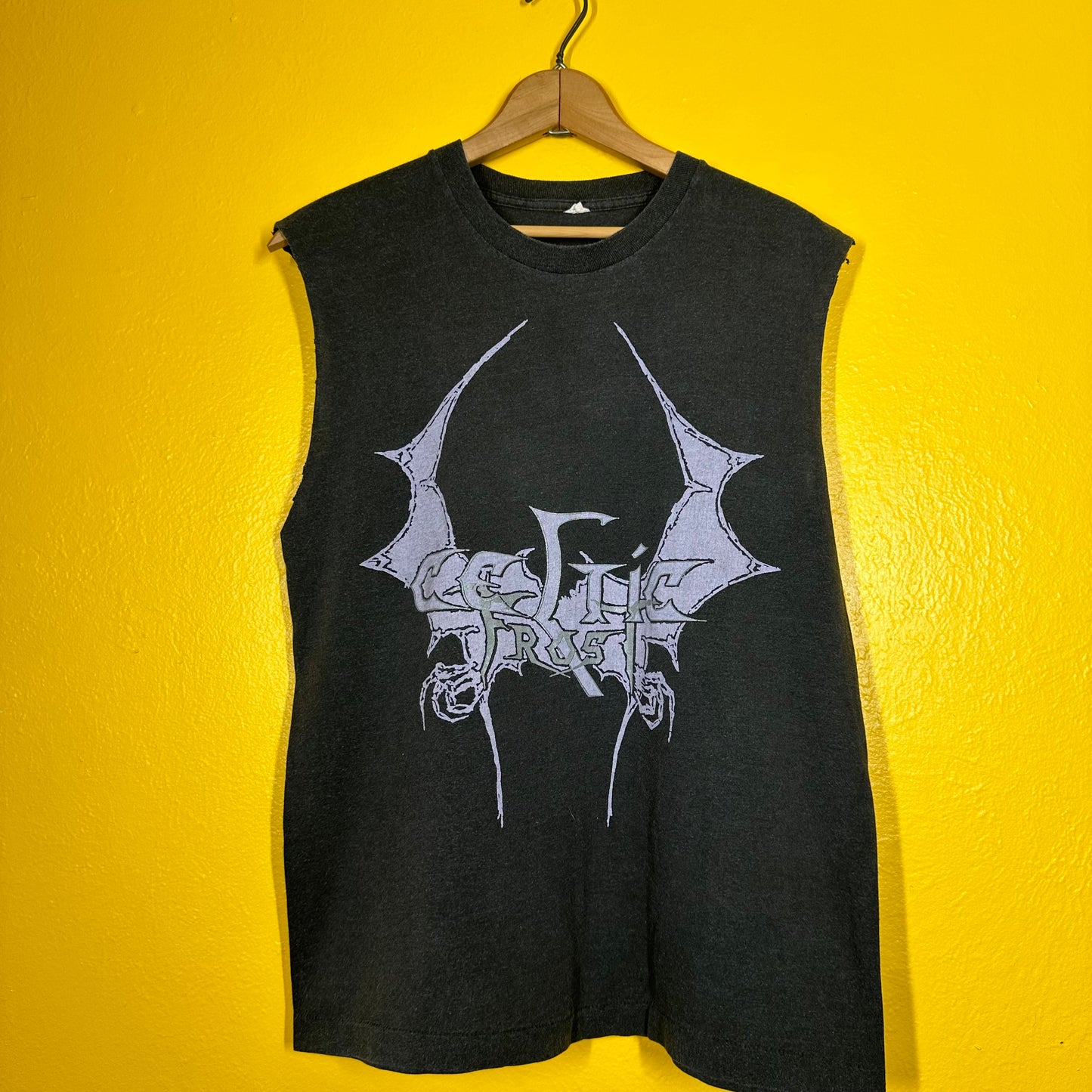 Vintage 1980s Celtic Frost Single Stitch Cut off Tee Sz M