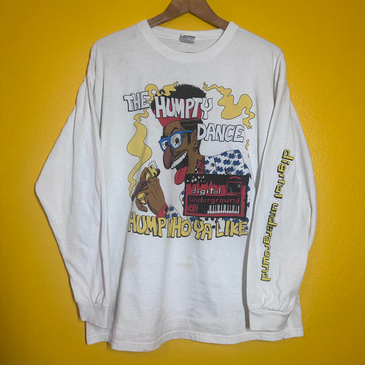 Vintage Digital Underground Humpty Dance Tee Long Sleeve Yazbek Tag XL