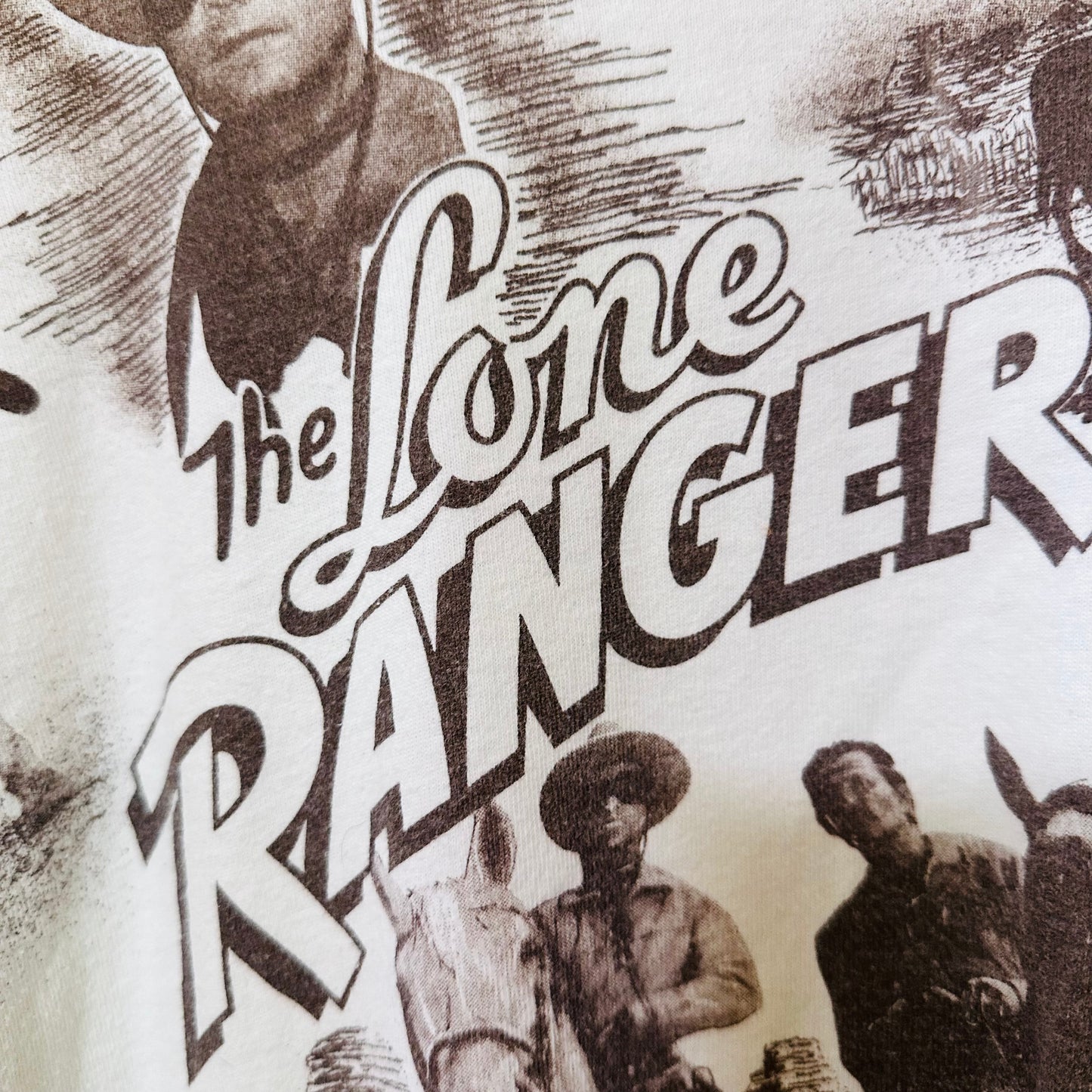 Vintage 1990s Lone Ranger AOP Movie Promo Tee Sz XL