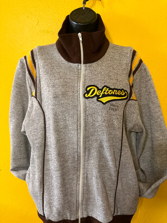 Vintage Main Event Deftones patched zip up Track Jacket M