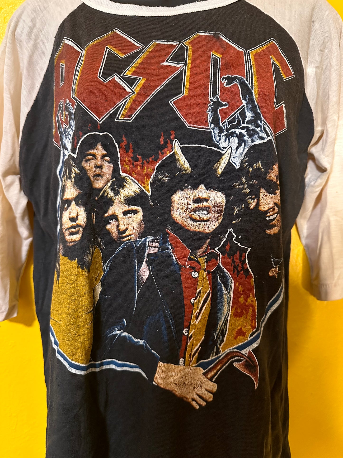 1980s Ac/Dc Boris Vallejo Raglan Single Stitch Vintage M