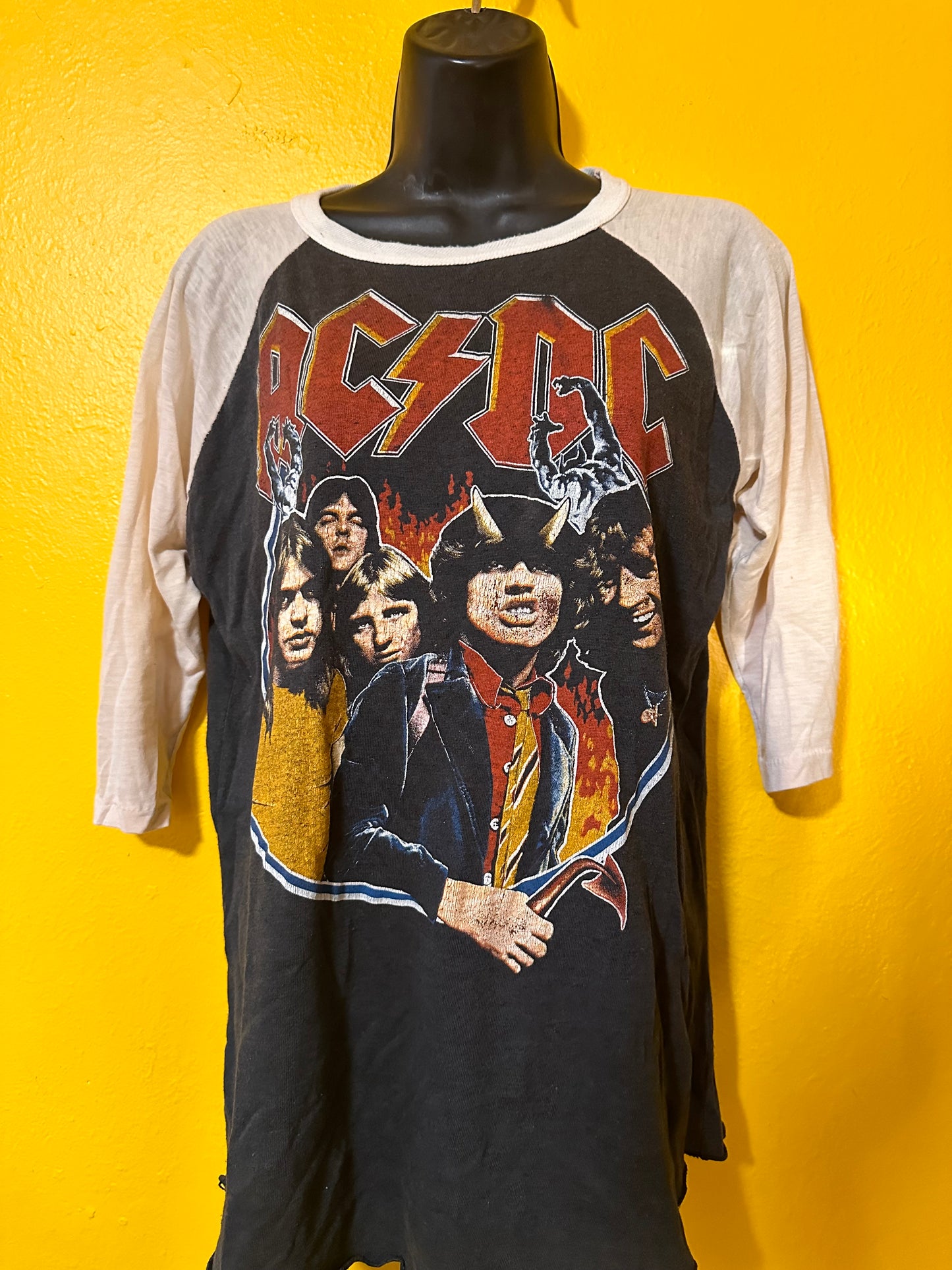 1980s Ac/Dc Boris Vallejo Raglan Single Stitch Vintage M