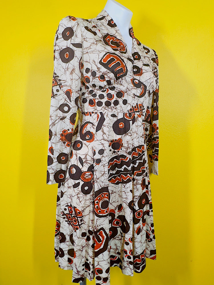 Vintage 1970s Abstract Dress