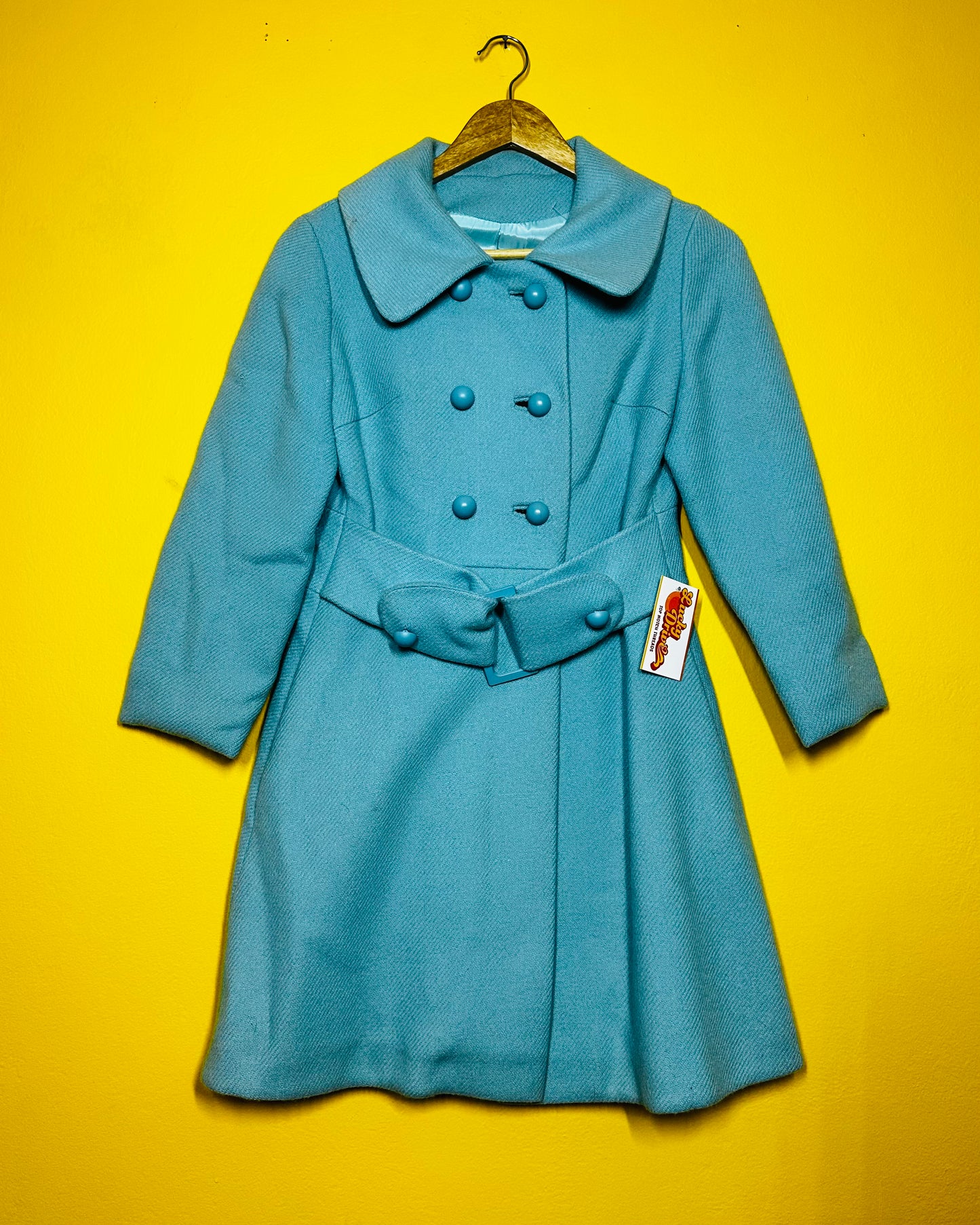Vintage 1960s Blue Dress Coat S