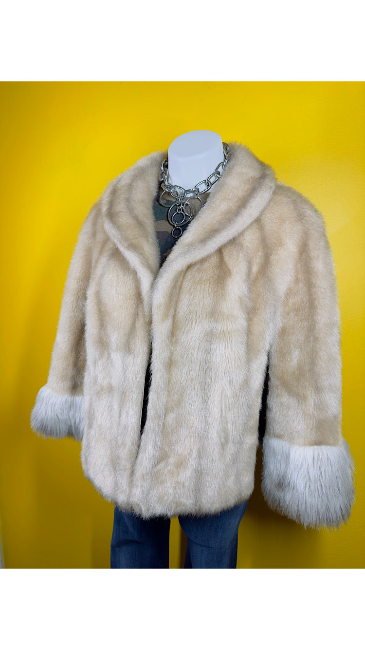 Vintage Faux Fur Cape