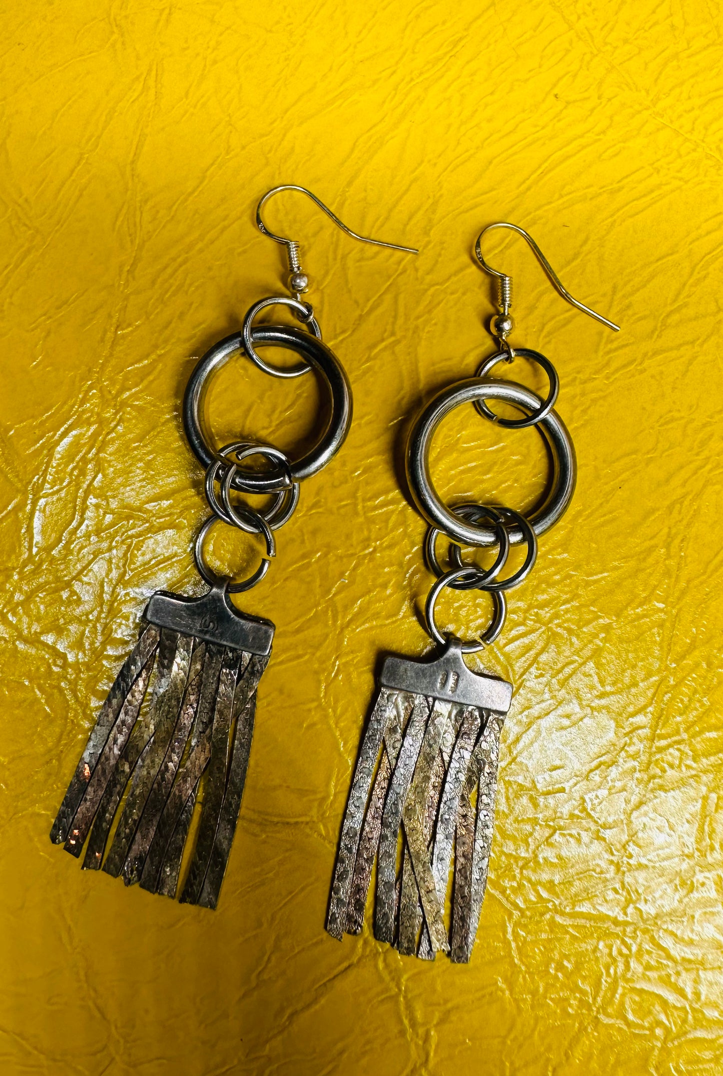 Mixed Metal Gold and Sterling Danglers